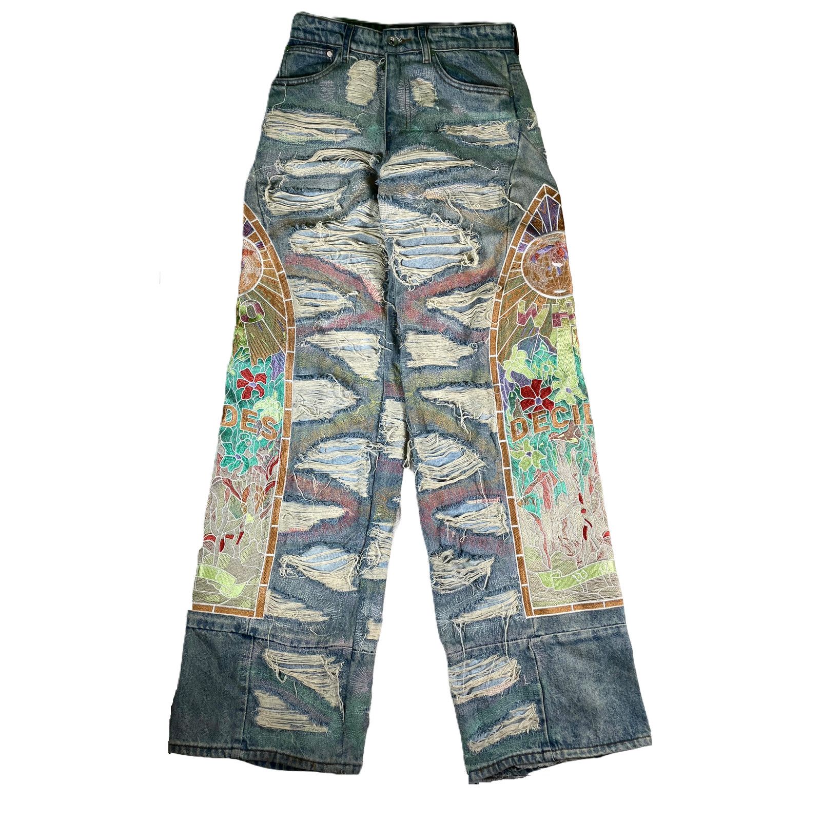 Who Decides War Who Decides War Side Embroidery Denim Multicolor Jeans Size US 26 / EU 42 - 1 Thumbnail