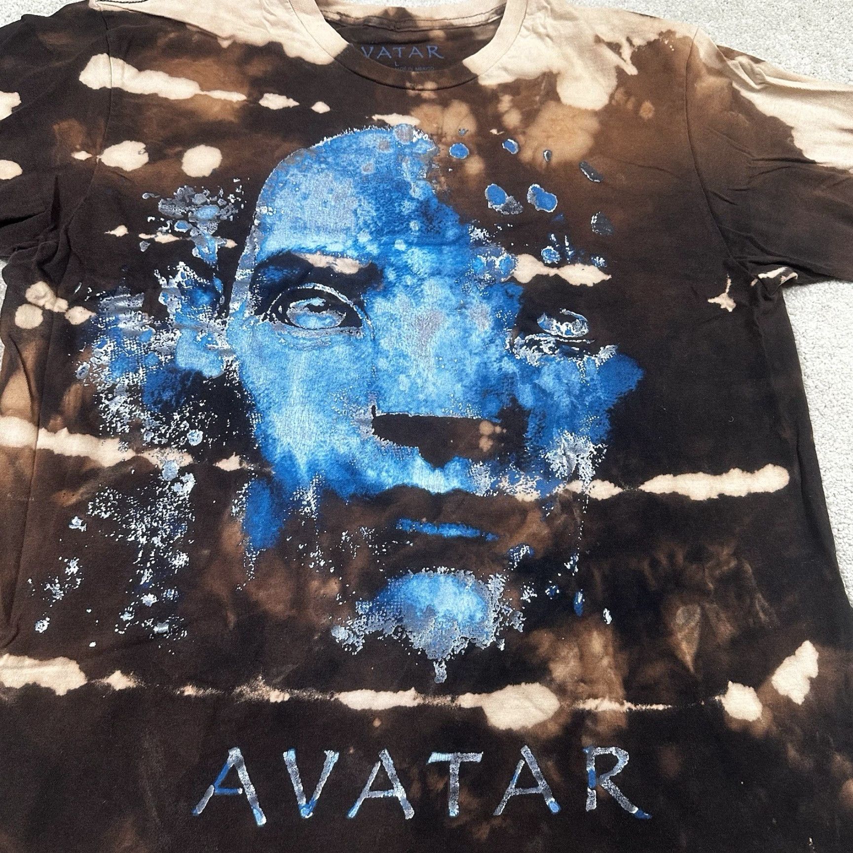 Vintage Avatar T Shirt Mens Large Brown Tie Dye Clothing Shirt, Avatar, Movie Theme, Crew Neck, Short Sleeve, Cotton, Logo, All Seasons, Regular Fit, Men Size US L / EU 52-54 / 3 - 3 Thumbnail