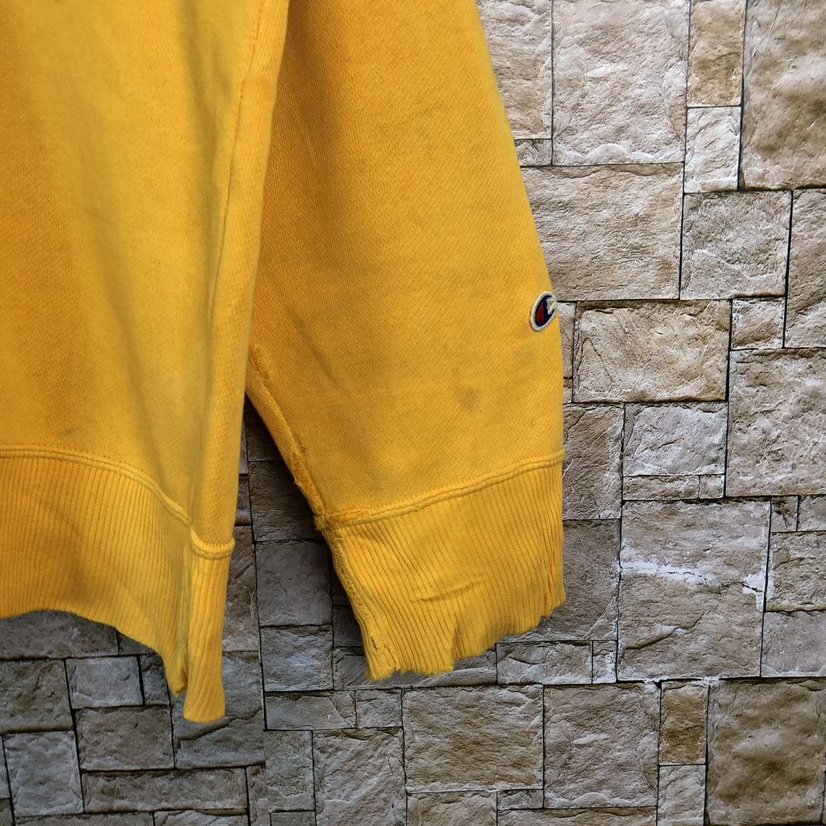 Champion × Vintage Champion vintage Yellow Sweatshirt #A764 Size US L / EU 52-54 / 3 - 8 Thumbnail
