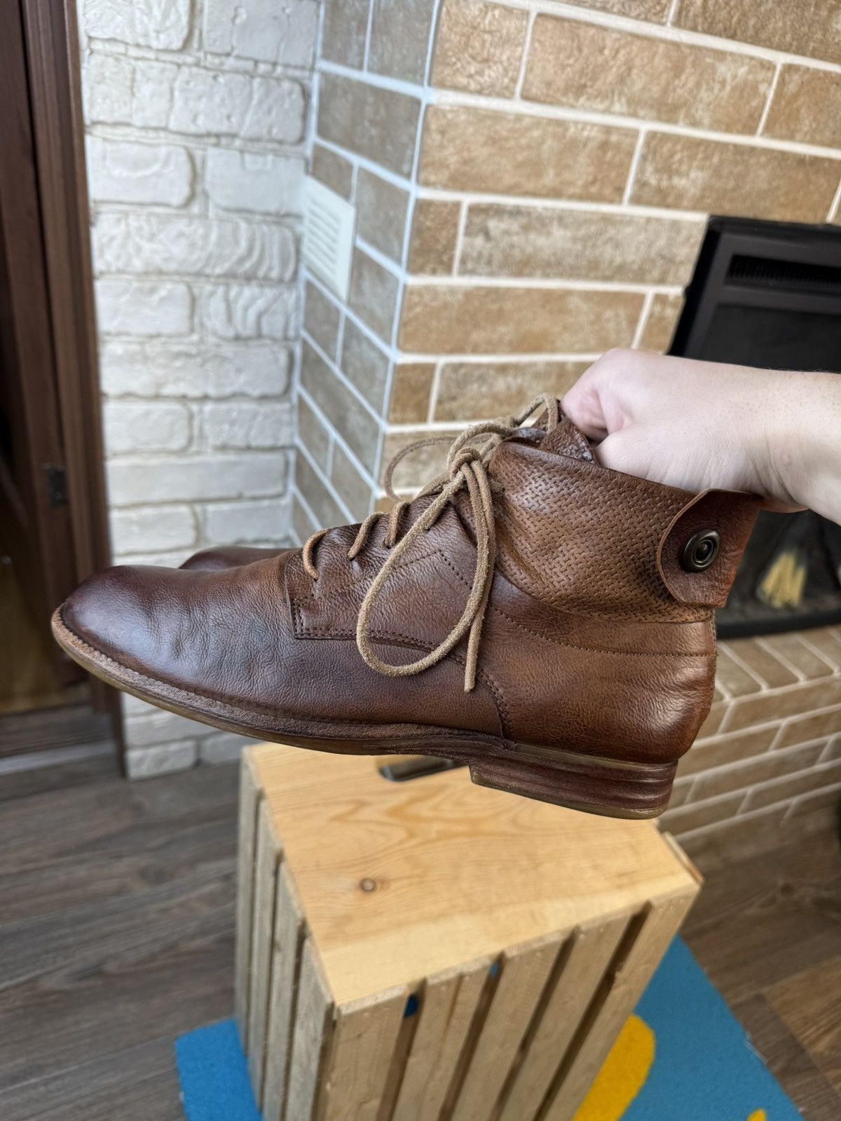 A.S.98 × Vintage A.S 98 Airstep Brown Leather Zip Biker Avant Gard Boots Size US 9 / IT 39 - 7 Thumbnail