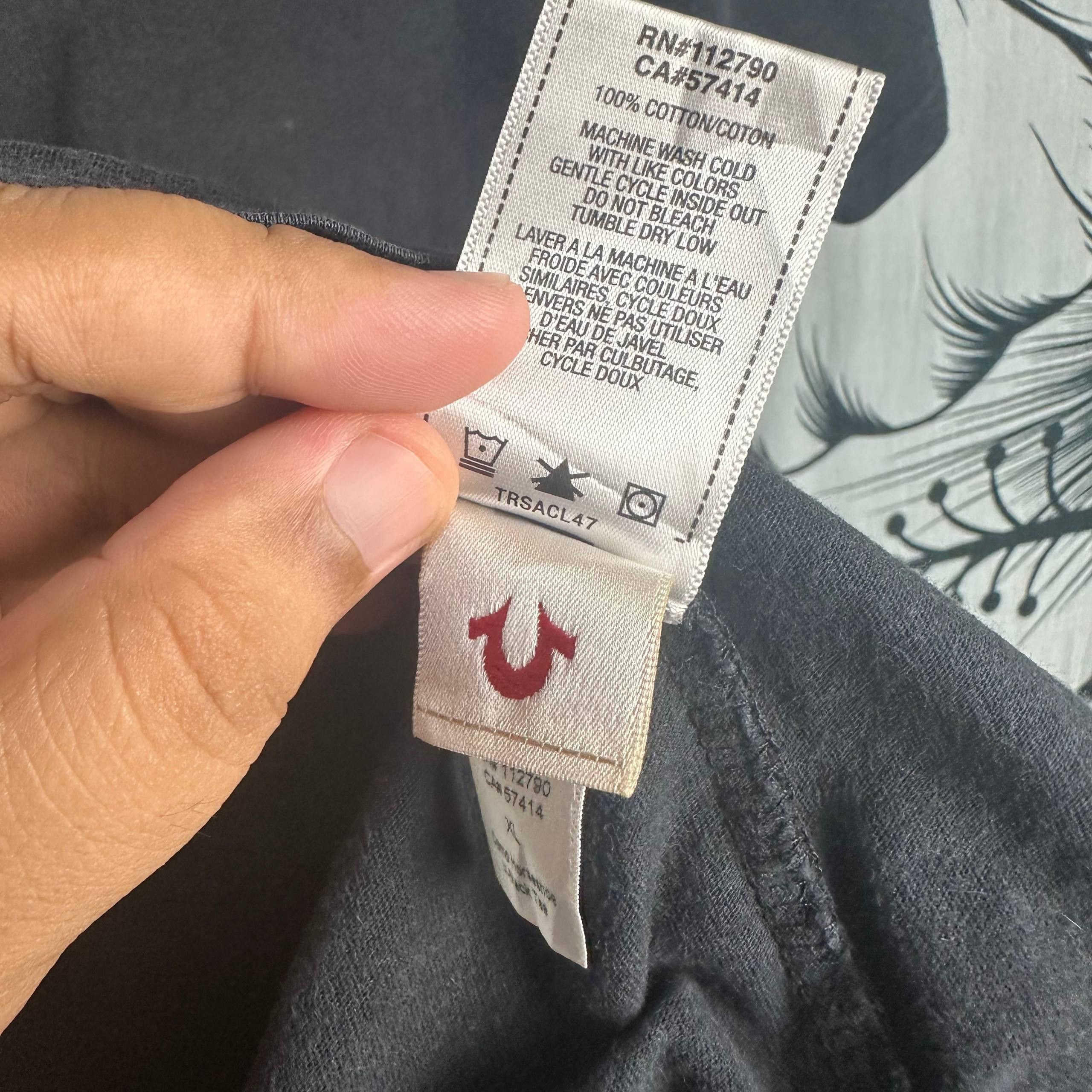 True Religion True Religion Horseshoe Buddha Logo T-Shirt Size US L / EU 52-54 / 3 - 8 Thumbnail