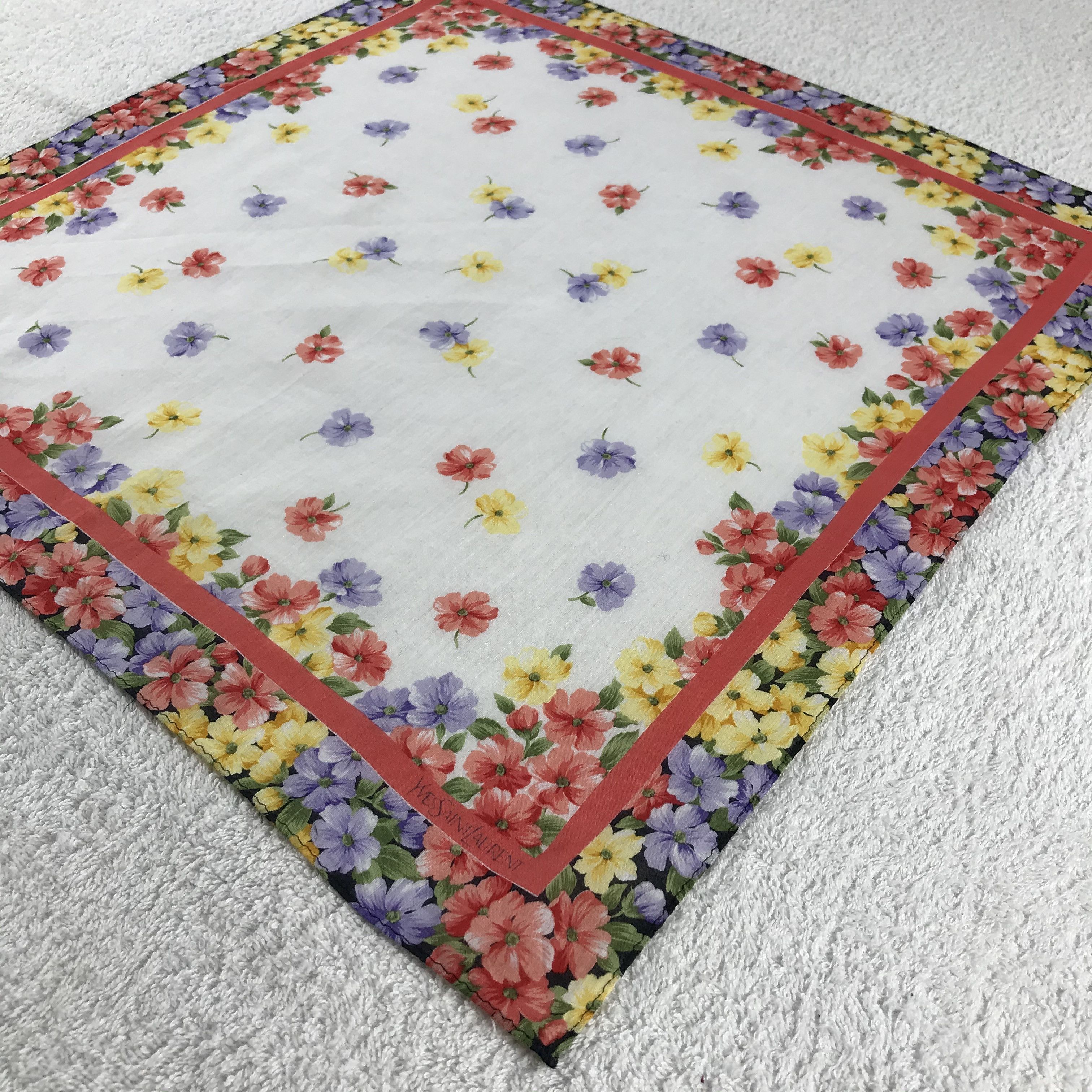 Vintage × Yves Saint Laurent Yves Saint Laurent Bandana / Handkerchief /Neckerchief -S262 Size ONE SIZE - 2 Thumbnail