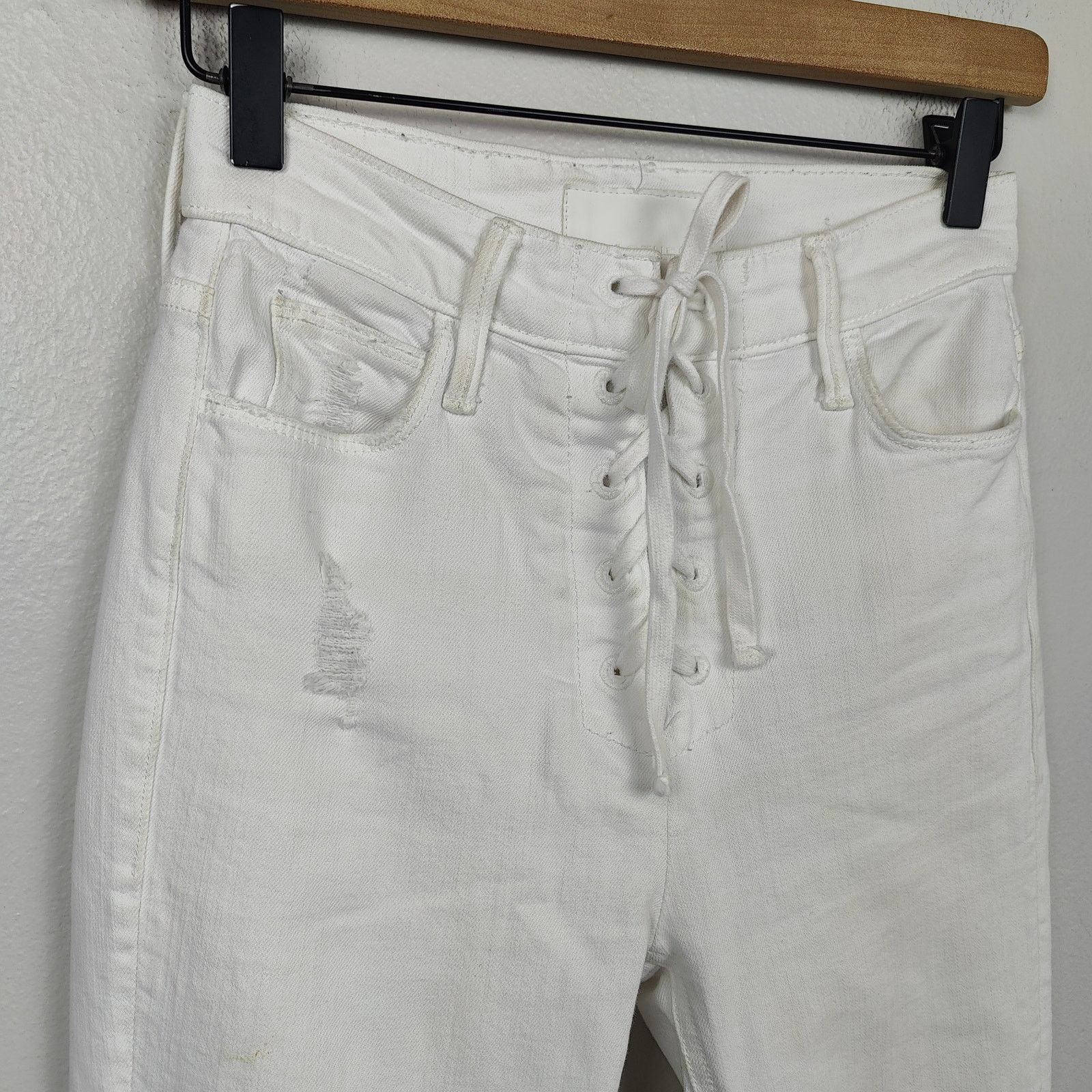 MOTHER Mother The Lace Up Dazzler Ankle Chew Jeans Womens 25 Size 25" / US 0 / IT 36 - 2 Thumbnail