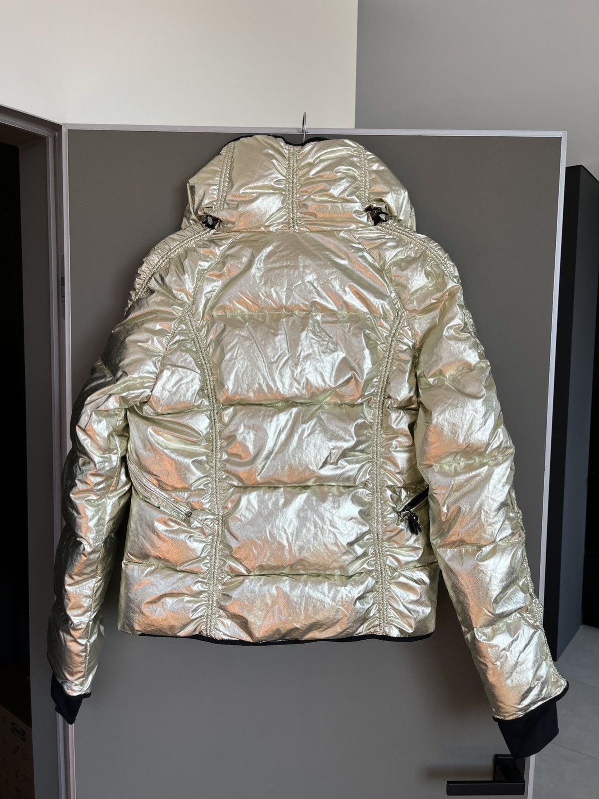 Other KRU St Moriz Gold Shinny Luxury Down Moncler Style Jacket Size L / US 10 / IT 46 - 21 Thumbnail