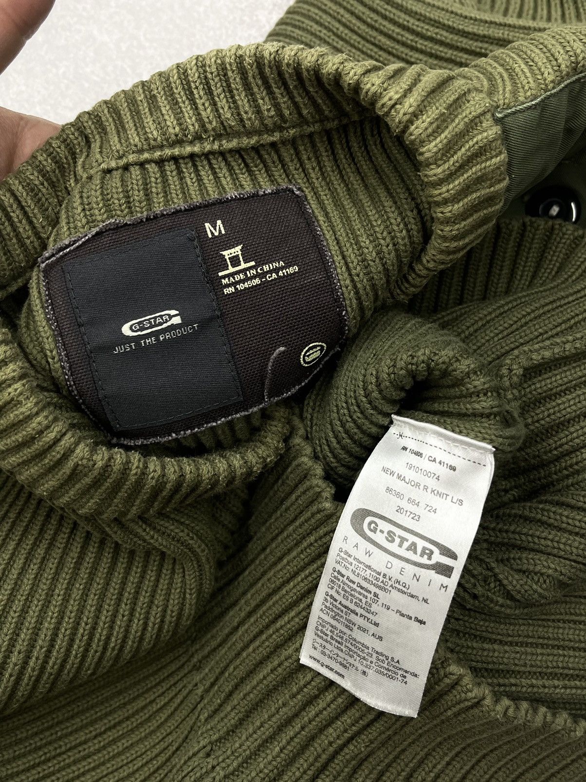 G-Star Vintage G Star Raw New Major Knit Sweater Khaki Military Size US M / EU 48-50 / 2 - 11 Thumbnail
