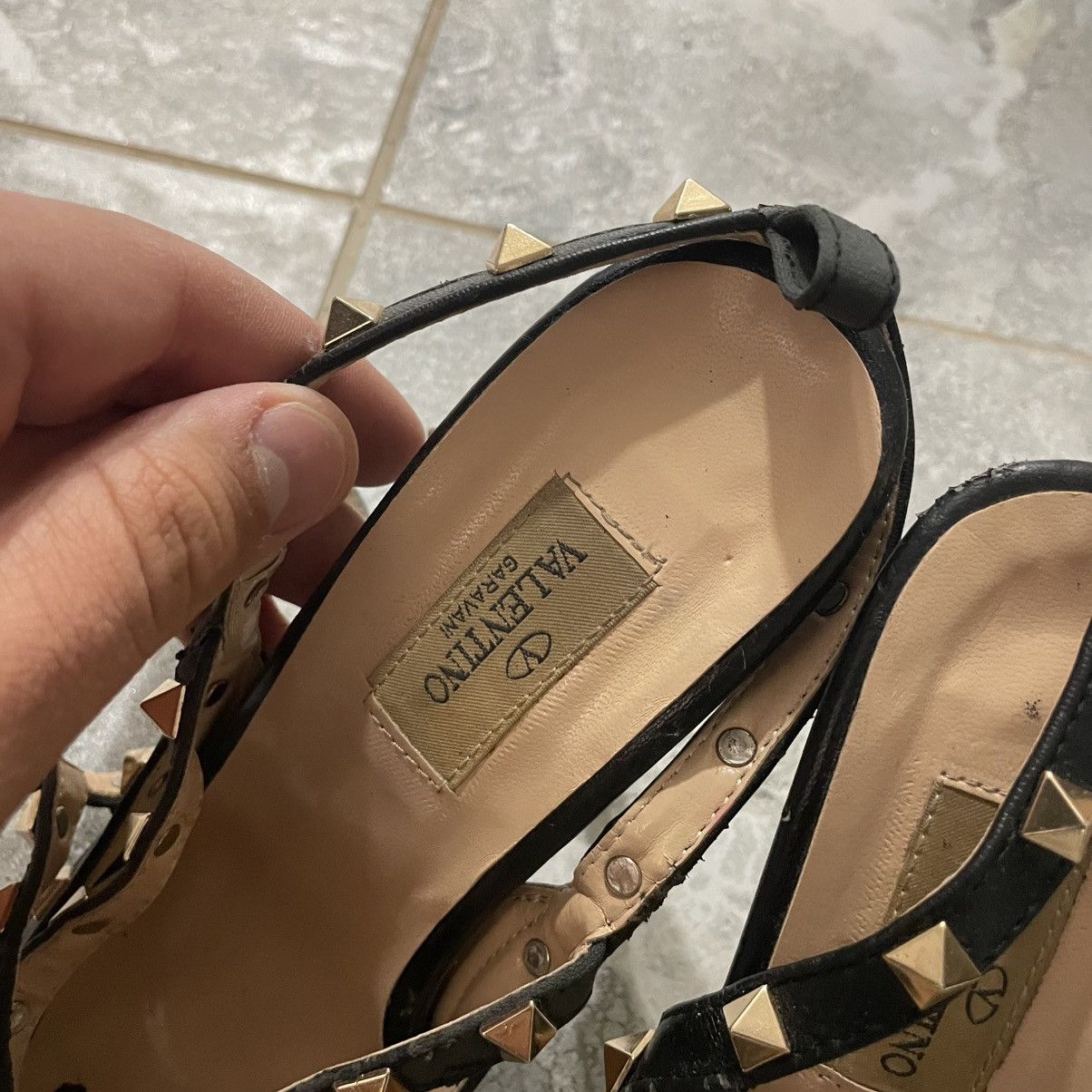 Valentino Valentino Garavani Rockstud Slingback Stiletto Leather Heels Size US 10 / IT 40 - 8 Thumbnail