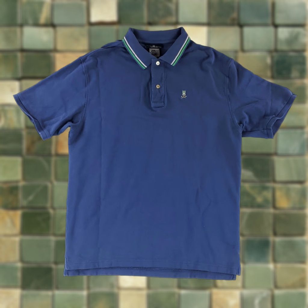 Psycho Bunny Psycho Bunny Polo Shirt Short Sleeve Blue Cotton Mens 2XL XXL Pri me? Size US XXL / EU 58 / 5 - 1 Thumbnail