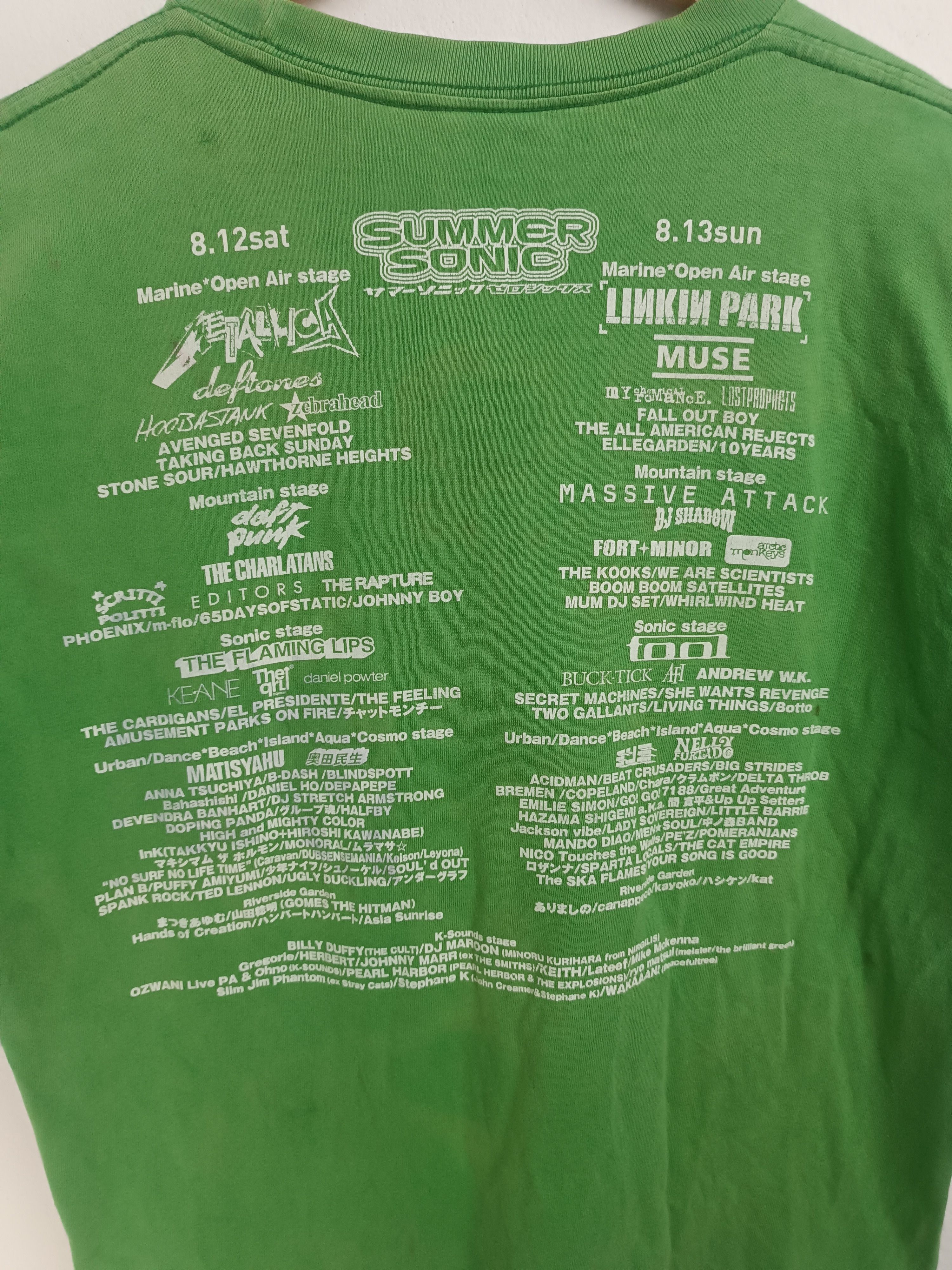 Band Tees VINTAGE '07 SUMMERSONIC FEST JAPAN metallica deftones arctic Size US L / EU 52-54 / 3 - 16 Thumbnail