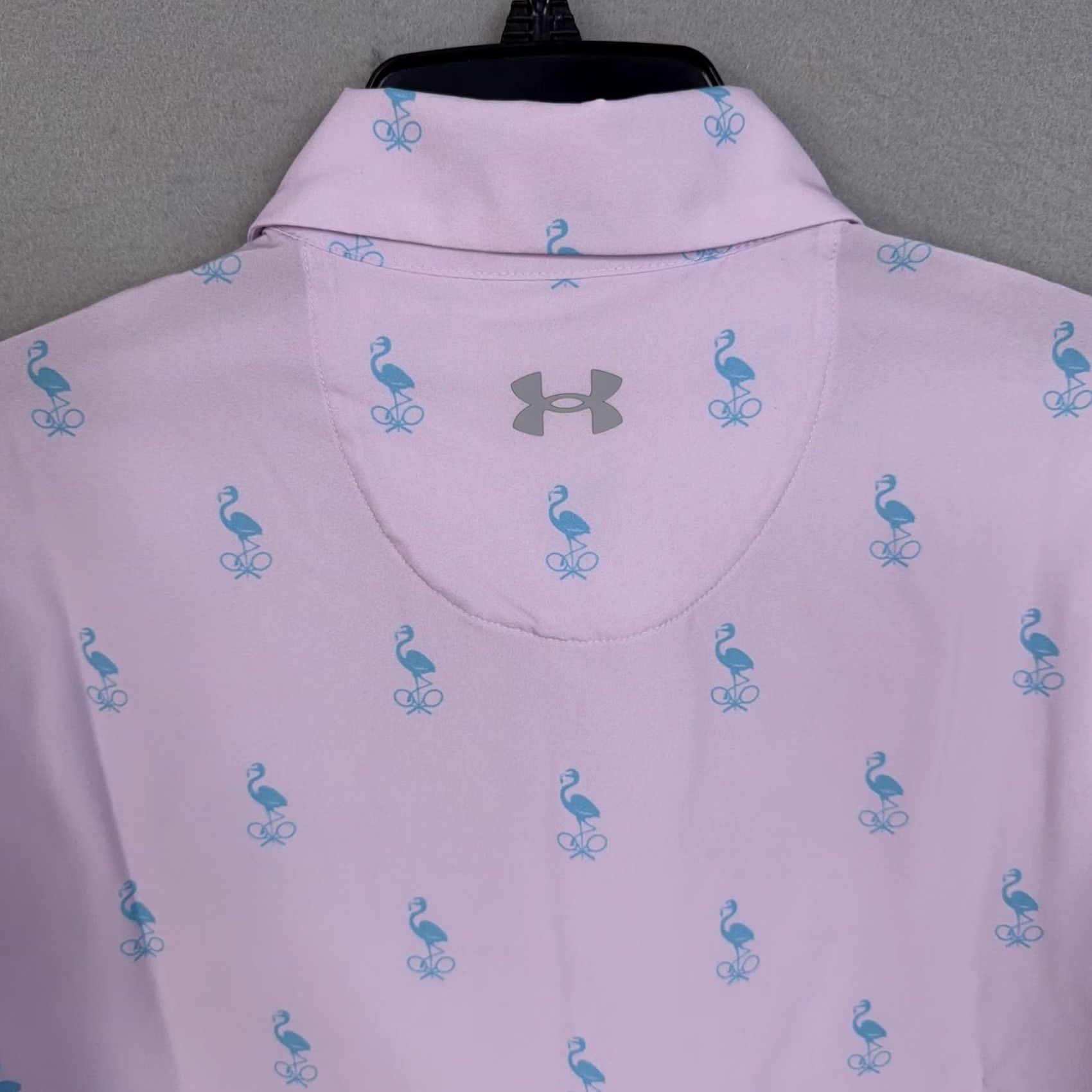 Under Armour Miami Tennis Open Shirt Men Large Purple Flamingo Under Armour Graphic Sport - Mens Size US L / EU 52-54 / 3 - 7 Thumbnail
