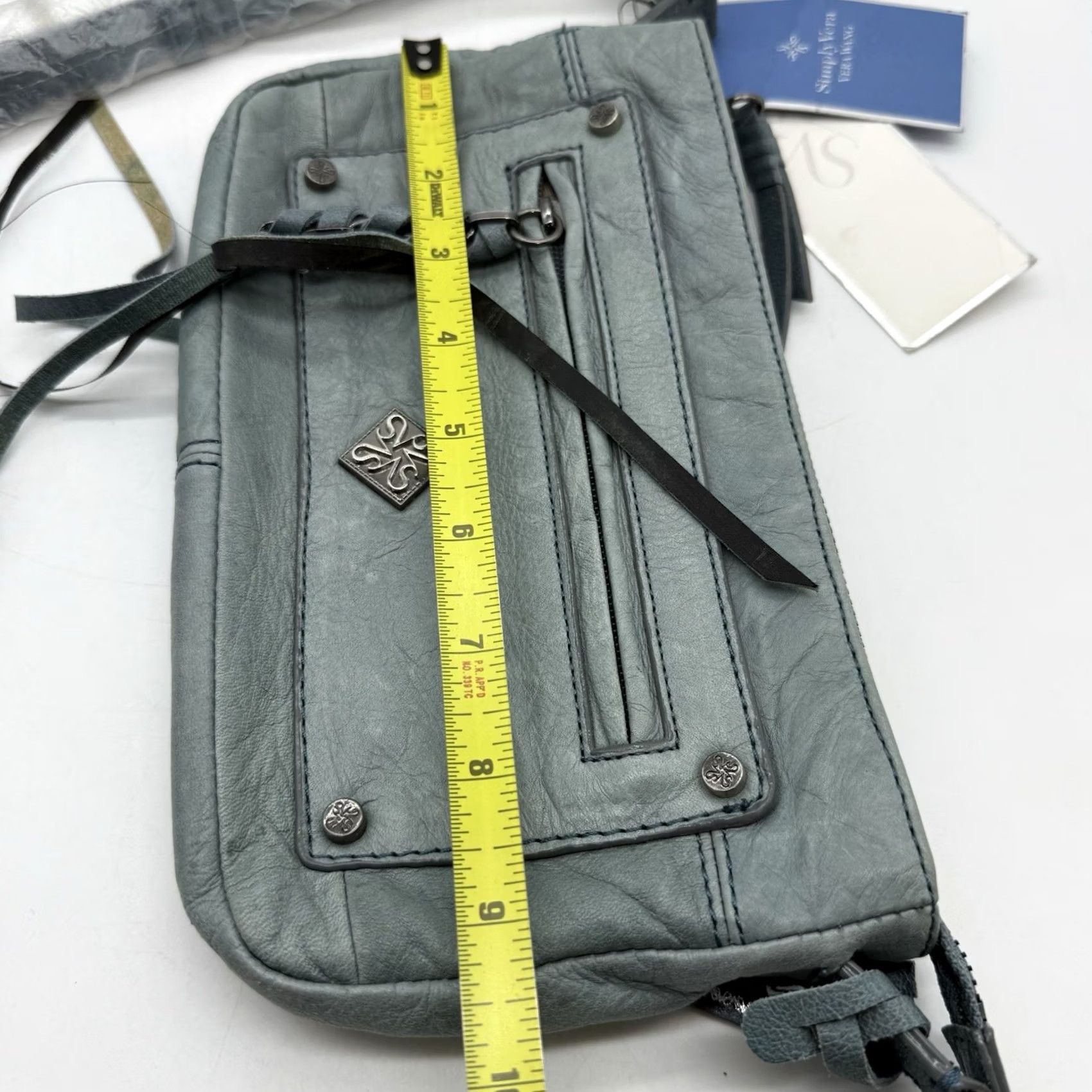 Vintage VINTAGE Simply Vera Wang Teal Green Leather Crossbody Purse FLAWED Size ONE SIZE - 2 Thumbnail
