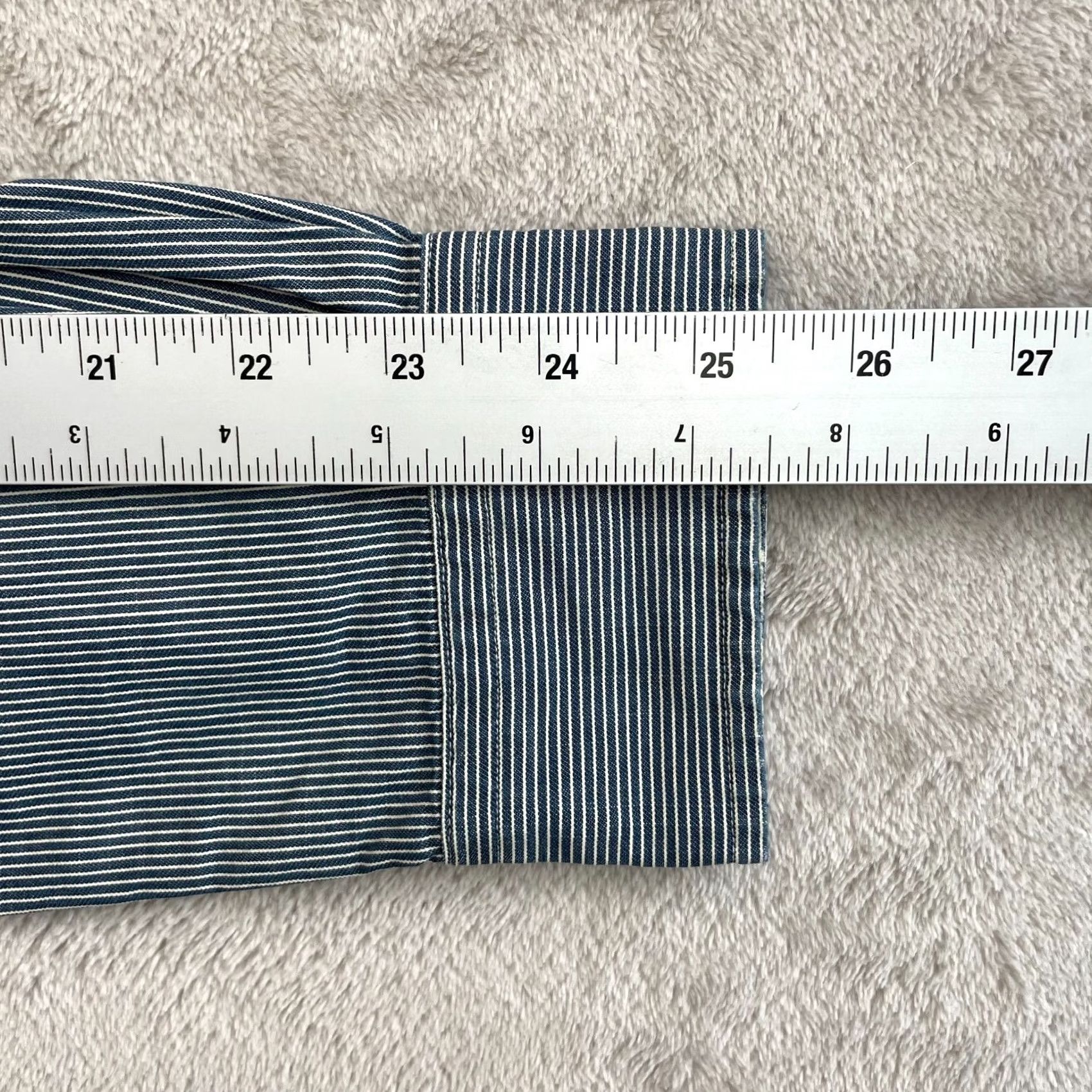 Ralph Lauren Ralph Lauren Black Label Workshirt Man Large Blue Striped Long Sleeve Button-Up Shirt Size US L / EU 52-54 / 3 - 7 Thumbnail