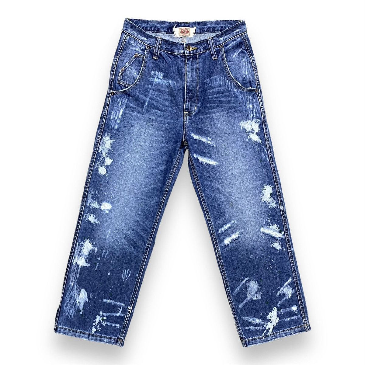 Image of Art Vintage Cube Sugar Japan Bleach Splatter Style Baggy Denim, Men's (Size 31)