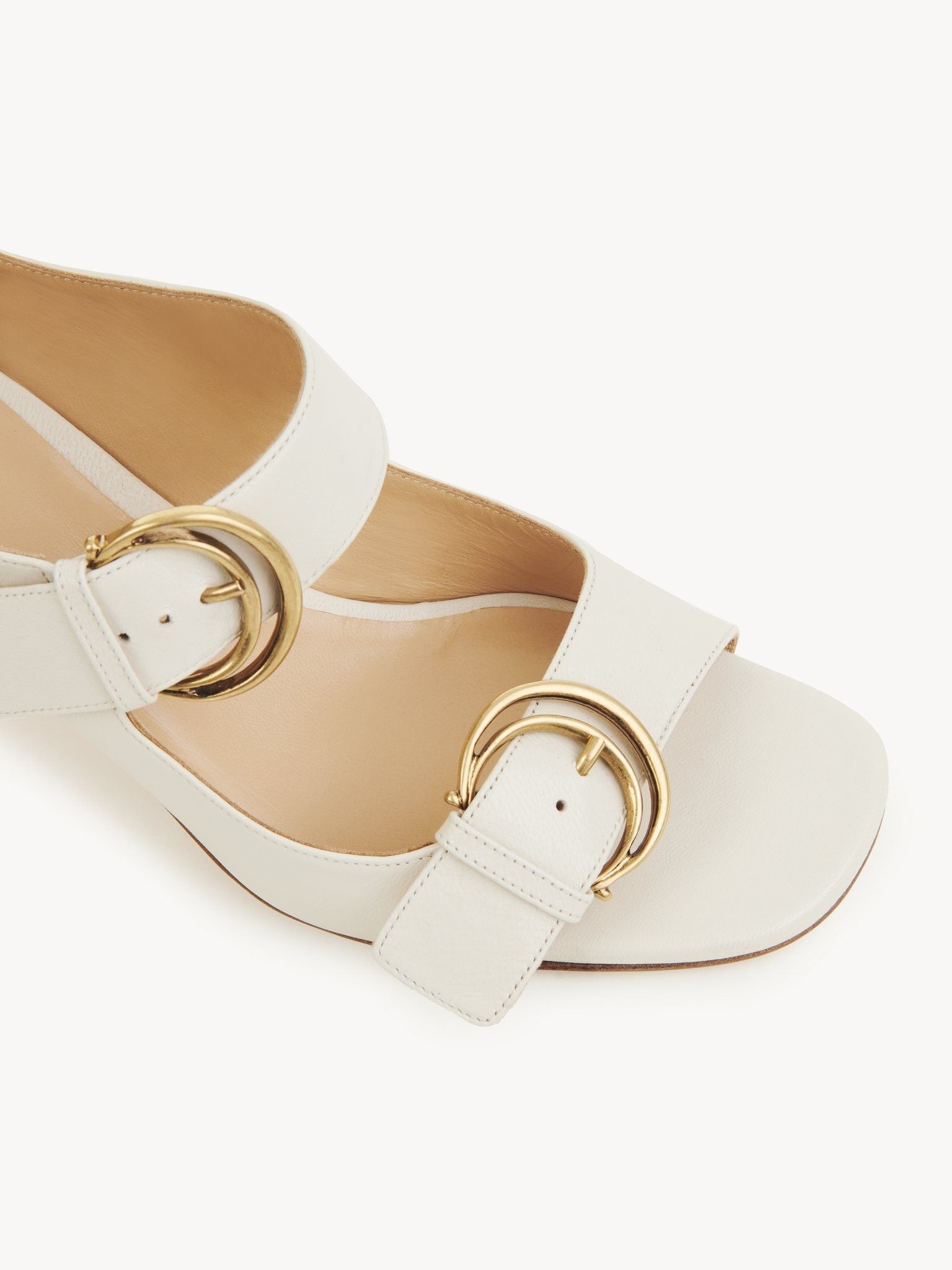 Chloe oc11z0525 Alizè Heeled Sandals in Off White Size US 8 / IT 38 - 3 Thumbnail