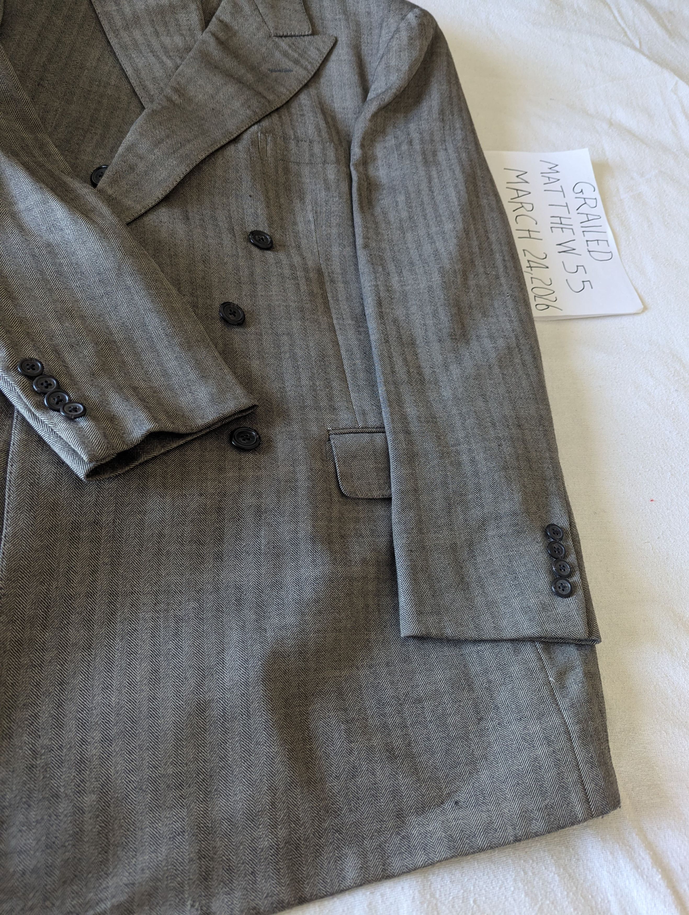 Polo Ralph Lauren Vintage Double Brested Suit Size 44L - 5 Thumbnail