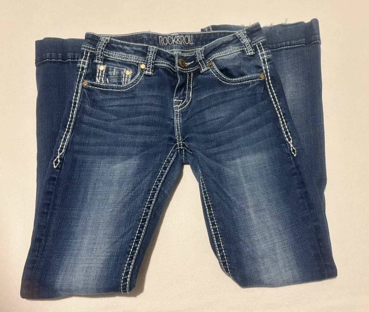 Other Rock & Roll Cowgirl Mid Rise Flared Leg Trouser Size 26" / US 2 / IT 38 - 3 Thumbnail