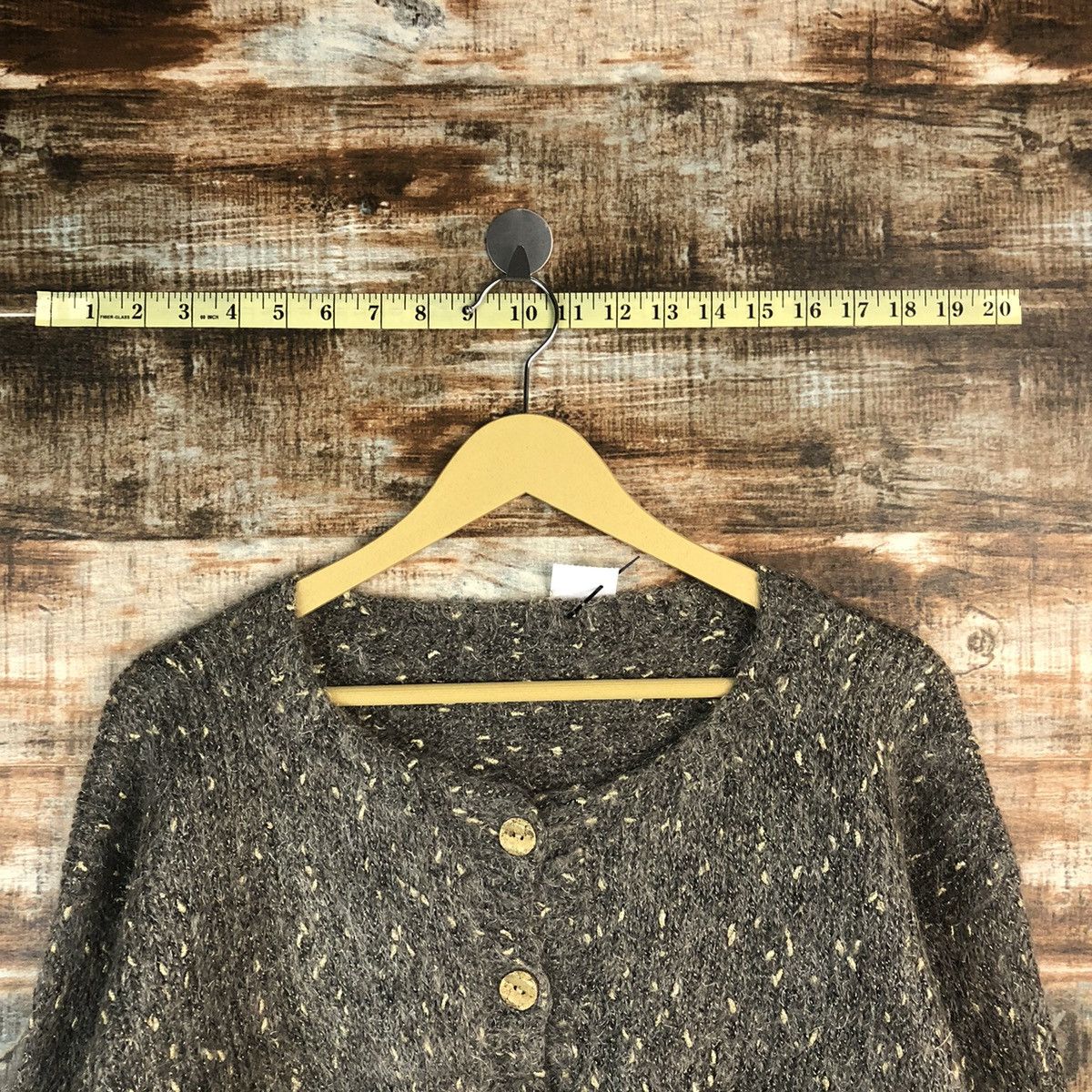 Vintage Japan vintage mohair Grey Cardigans Knitwear #A1892 Size S / US 4 / IT 40 - 4 Thumbnail