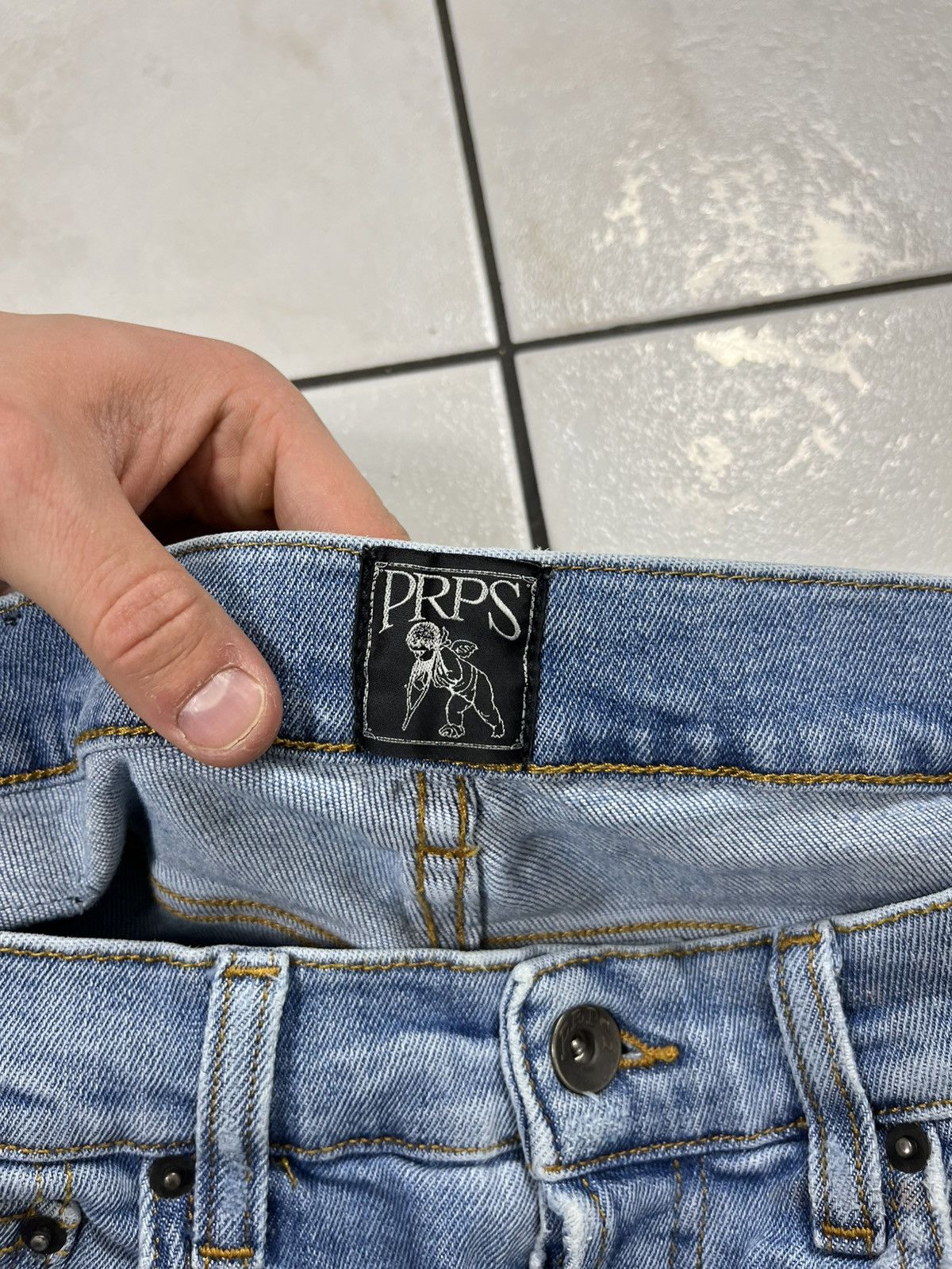 Designer × Prps PRPS windsor crop skinny fit distressed denim jeans pants Size US 32 / EU 48 - 18 Thumbnail