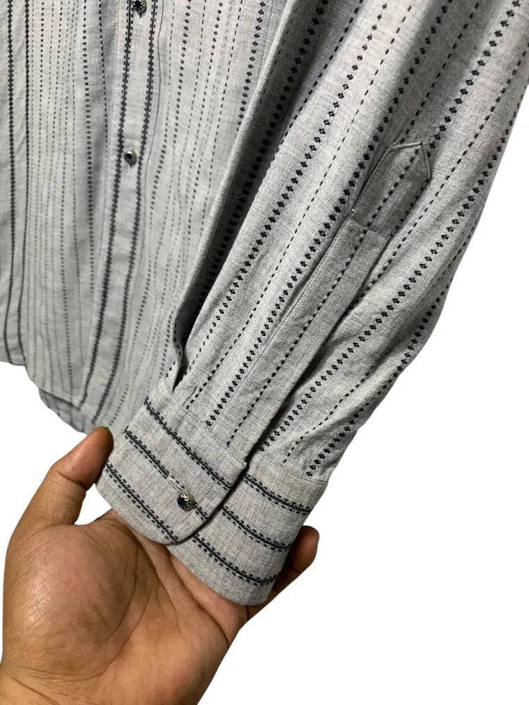 Givenchy 2000s Givenchy paris stitches stripe blue sapphire shirt Size US M / EU 48-50 / 2 - 3 Thumbnail