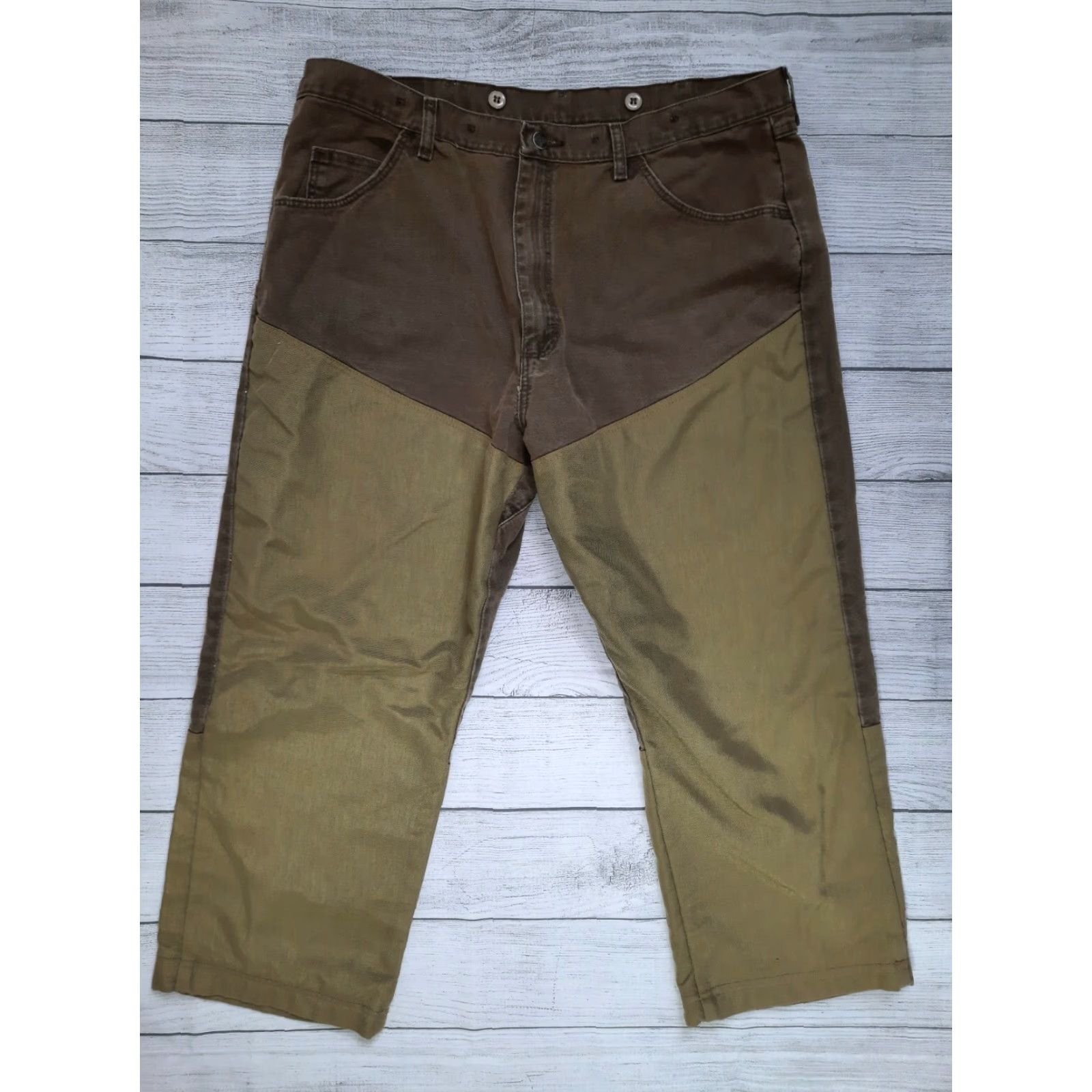 Wrangler VINTAGE Wrangler ProGear Double Knee Pants Workwear Carpenter 36 Khaki Mens Regular 26in Inseam Size US 36 / EU 52 - 4 Thumbnail
