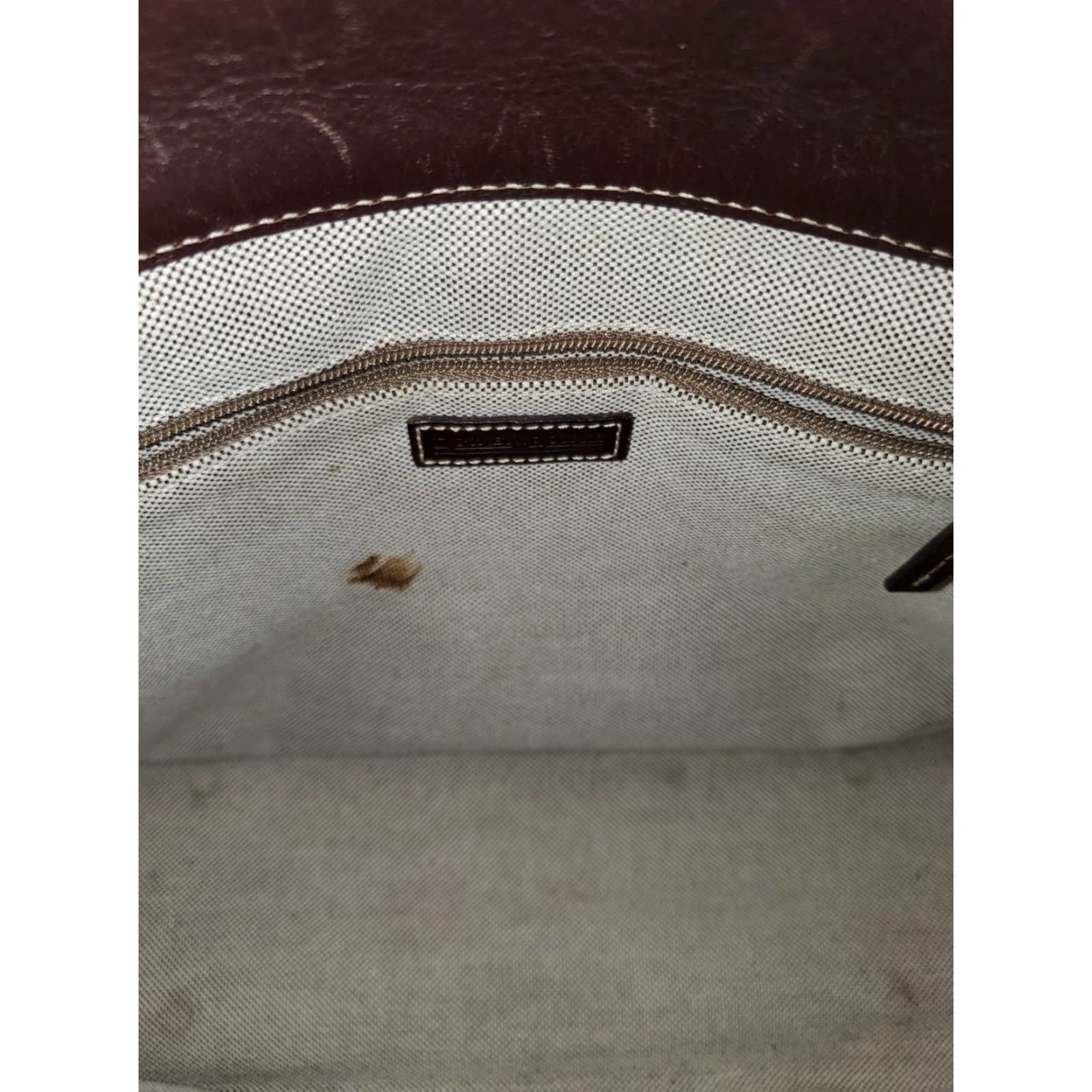 Dooney & Bourke VINTAGE Dooney & Bourke Signature Jacquard Mocha Double Pocket Handbag/Tote Bag Women Medium Brown 10x12in Logo Classic Designer Tote Size ONE SIZE - 7 Thumbnail