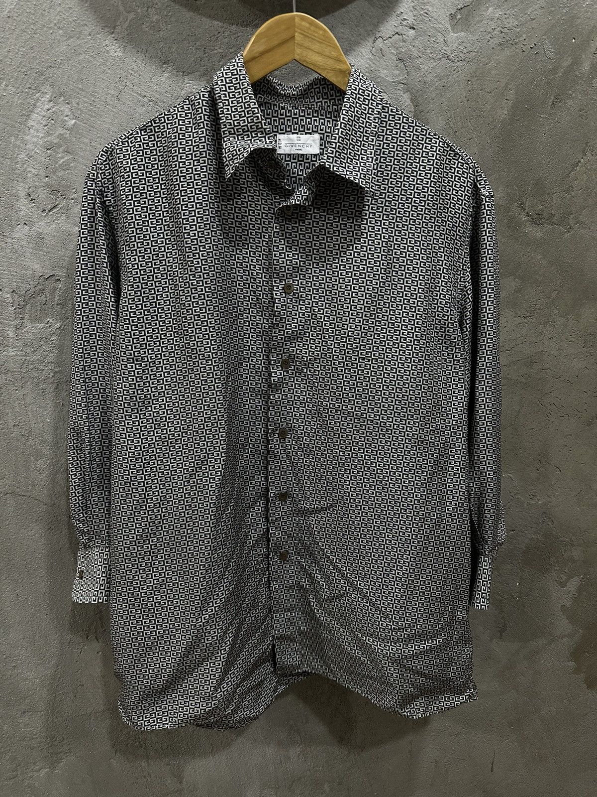 Givenchy Givenchy Made in Italy Monogram Silk Button Shirt | Grailed 