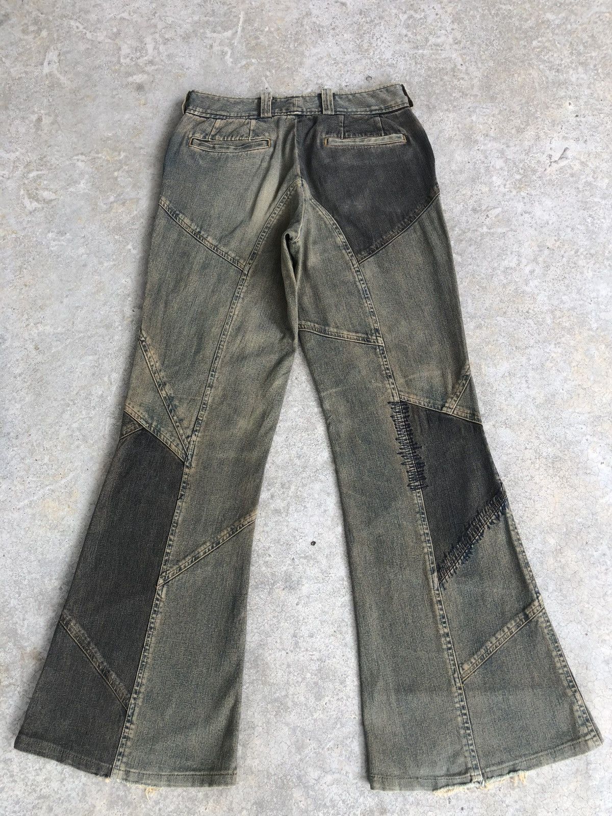 Tornado Mart Japanese Tornado Mart Flared Jeans Patchwork Distressed Size US 29 - 2 Thumbnail