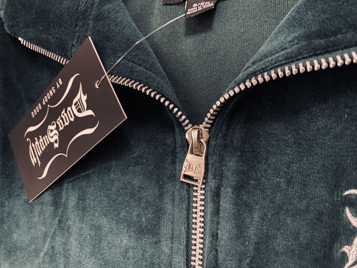 Snoop Dogg Dogg Supply x Snoop Dogg Mens Emerald Velour Track Jacket S Size US S / EU 44-46 / 1 - 14 Thumbnail