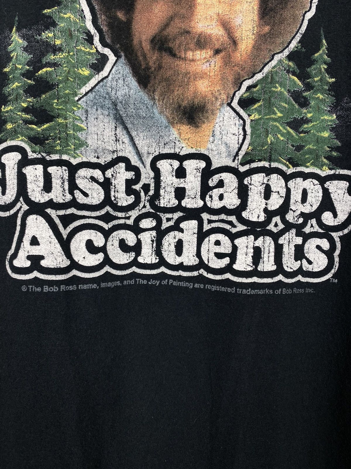 Vintage Bob Ross No Misstakes Art Graphic T-shirt Vintage Y2K Black Size US L / EU 52-54 / 3 - 4 Thumbnail
