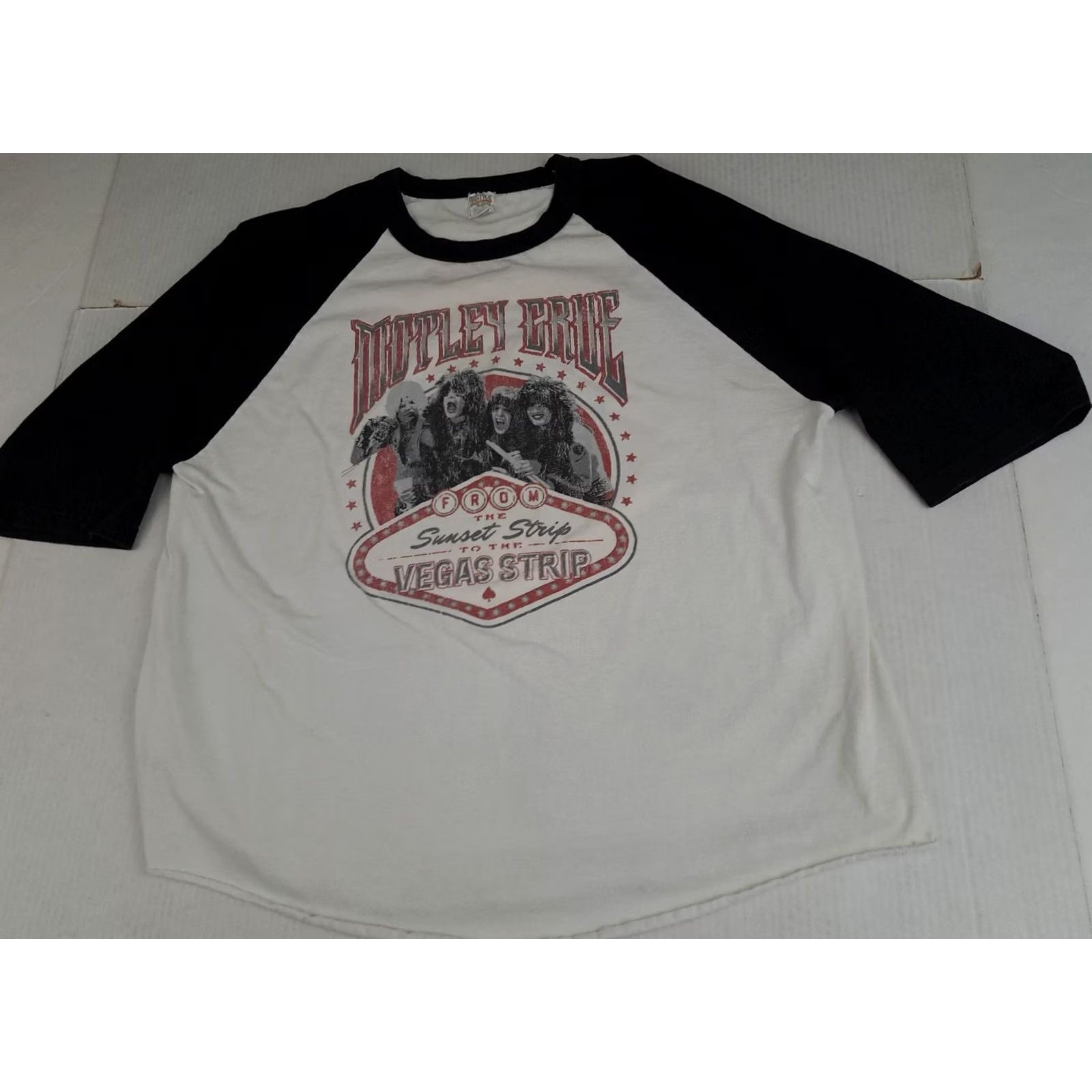 Vintage Vintage Motley Crew from Sunset Strip to Vegas Rock Baseball Shirt 2XL Alstyle Size US XXL / EU 58 / 5 - 4 Thumbnail