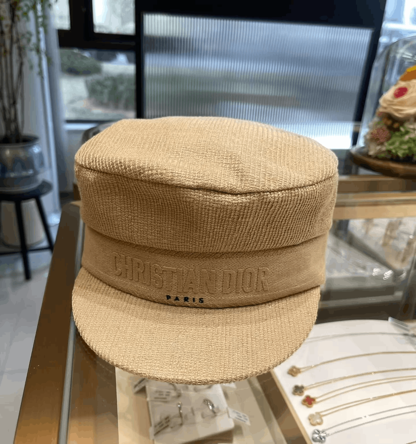 Dior Dior Cotton Logo Newsboy Cap 57cm Like New AK884 Size ONE SIZE - 1 Thumbnail