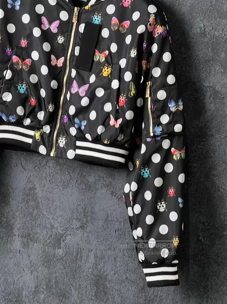 Versace Versace Polka dot insect stand-up collar padded jacket Size XS / US 0-2 / IT 36-38 - 4 Thumbnail