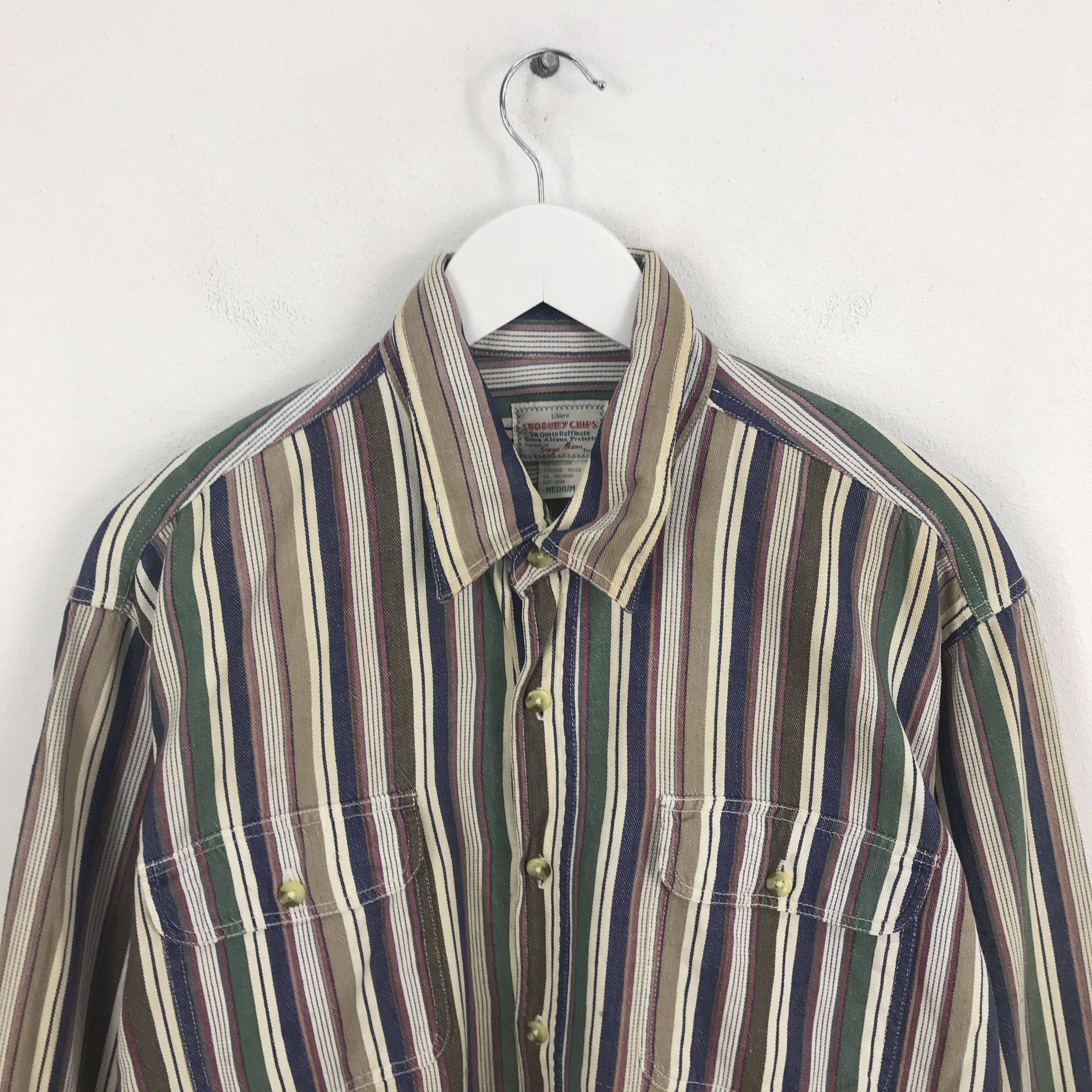 Designer × Japanese Brand Rare Sudbury chips Striped Button Up Shirt Size US M / EU 48-50 / 2 - 2 Thumbnail