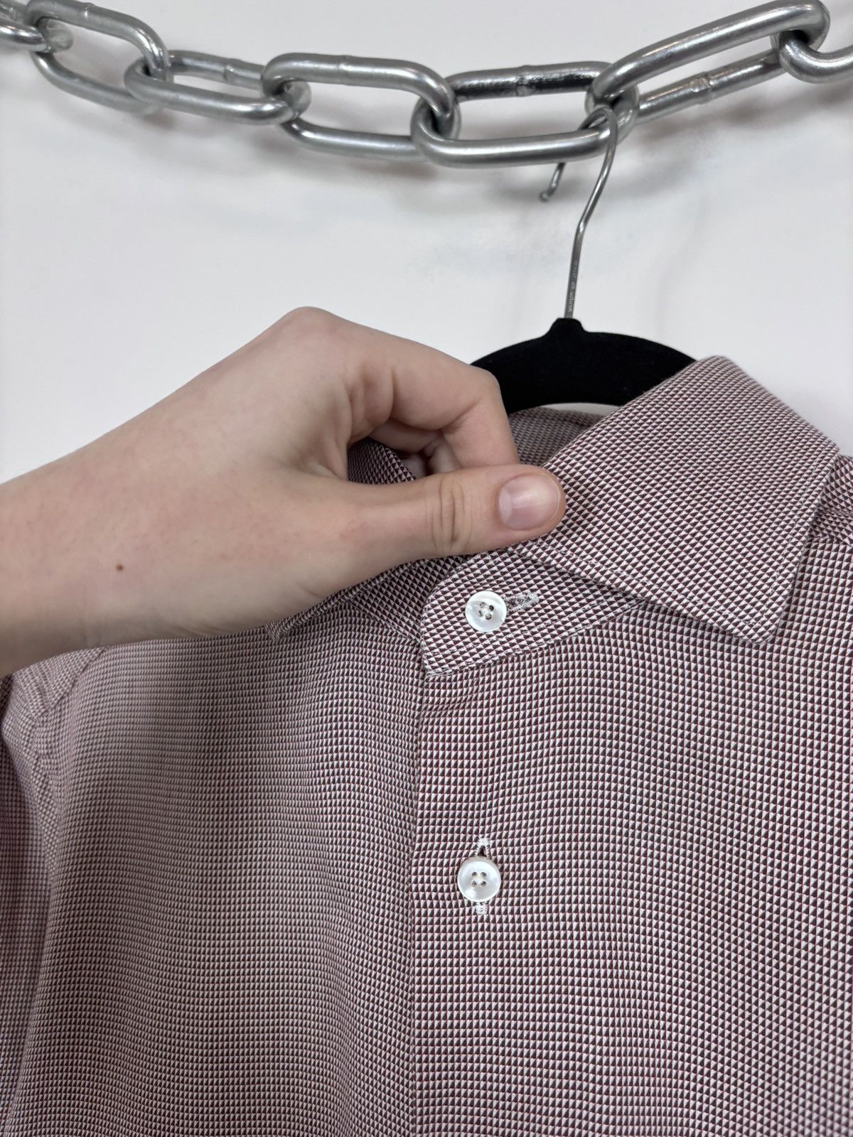 Ermenegildo Zegna Ermenegildo Zegna Men’s Tailored Fit Button Up Dress Shirt Size US M / EU 48-50 / 2 - 5 Thumbnail