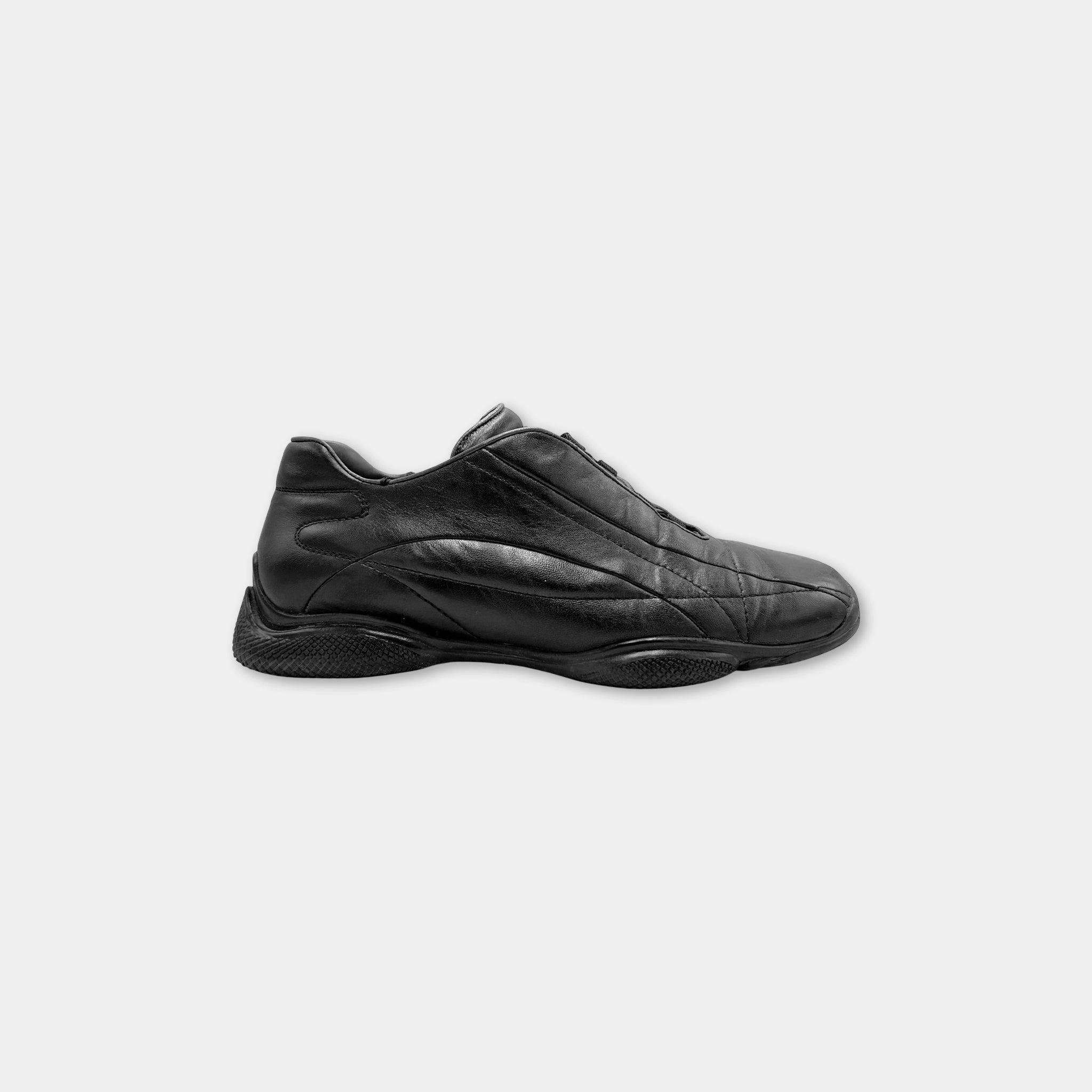 Prada Prada 2000s Black Leather Sneakers Size US 9 / IT 39 - 1 Thumbnail