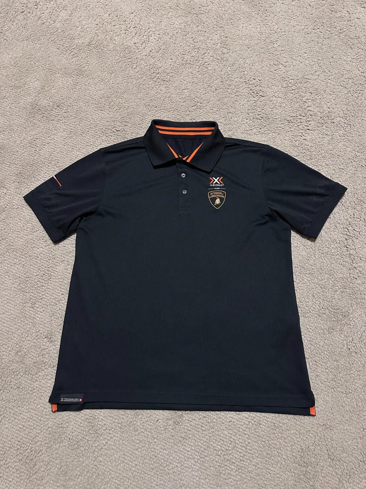 Lamborghini X-Bionic For Automobili Lamborghini Black Polo T-Shirt Sz L Size US L / EU 52-54 / 3 - 1 Thumbnail