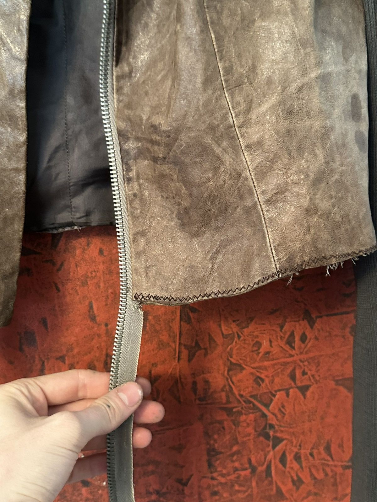 Rick Owens Rick owens archive | cropped horned shoulders leather jacket Size L / US 10 / IT 46 - 12 Thumbnail