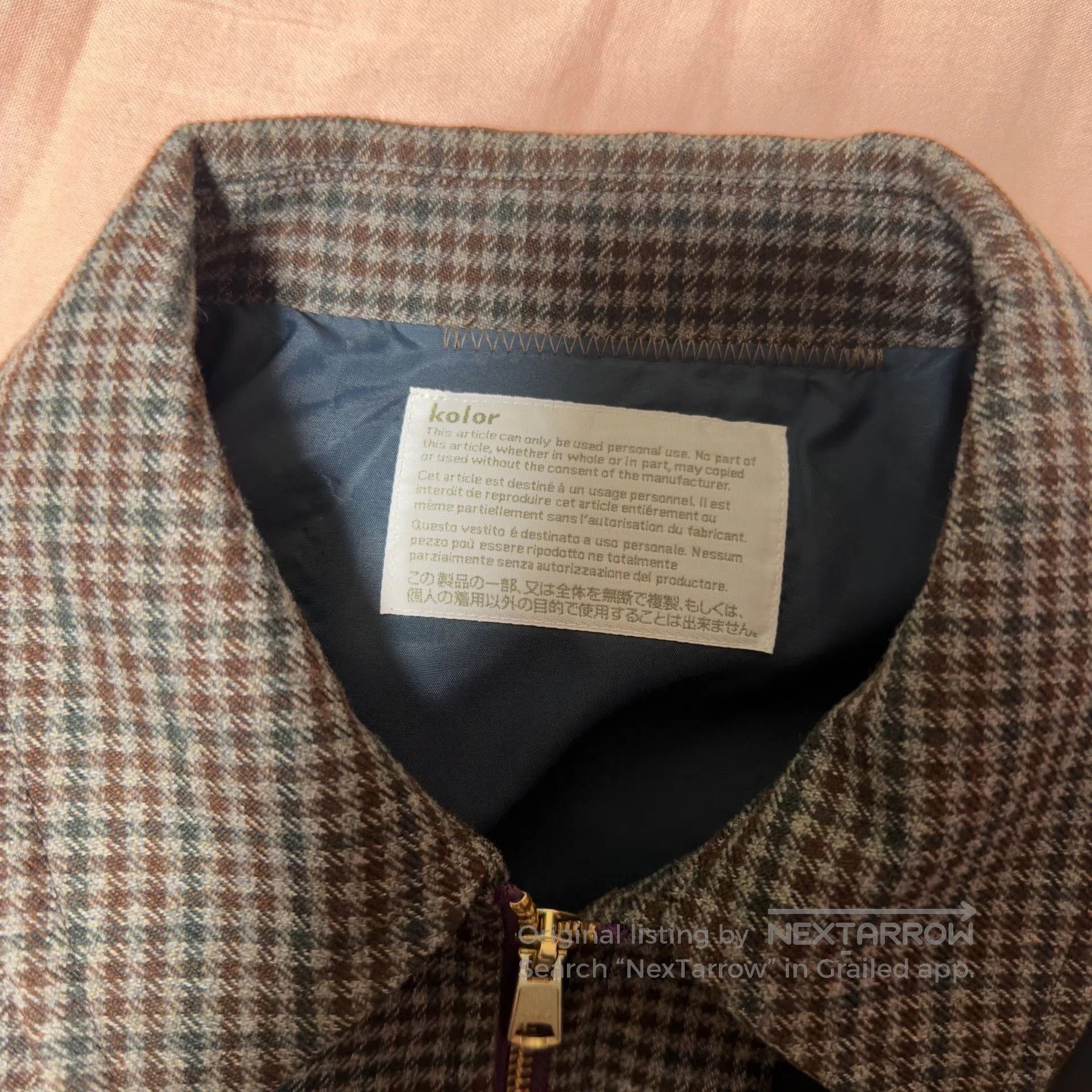 Kolor KOLOR 23AW Houndstooth Paneled Zip Jacket. Size US M / EU 48-50 / 2 - 4 Thumbnail