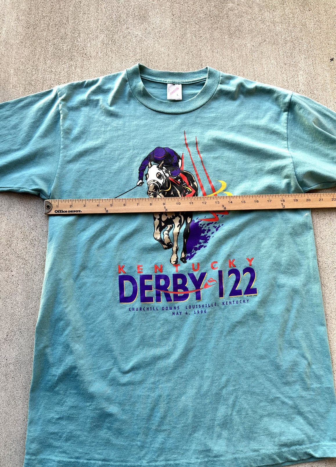 Jerzees × Vintage Vintage Kentucky Derby Tee Shirt 97’ Jerzees Made In USA Size US M / EU 48-50 / 2 - 4 Thumbnail