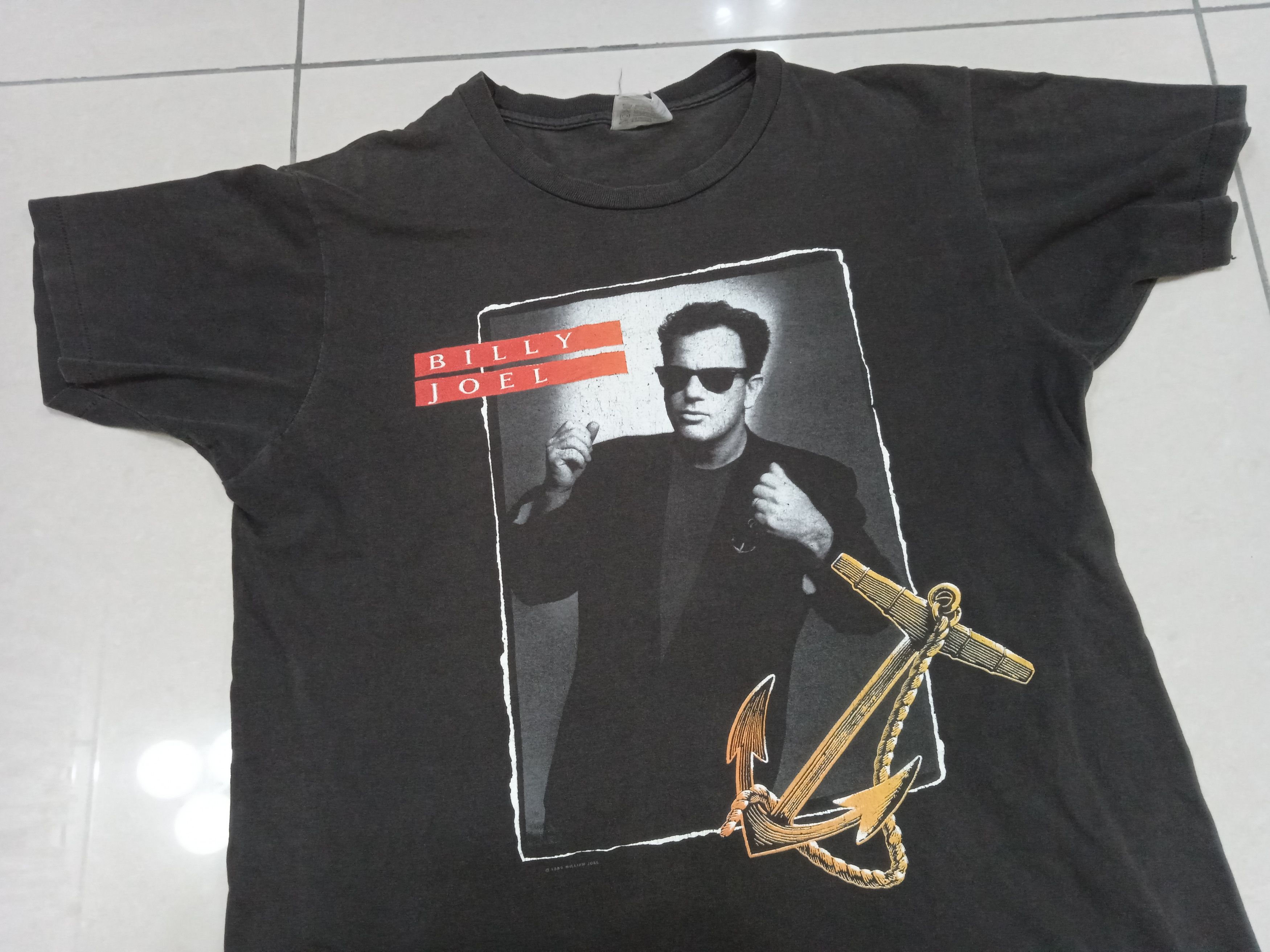 Other Vintage Thrashed Billy Joel Storm Front Tour 1990 T-Shirt Size US L / EU 52-54 / 3 - 7 Thumbnail