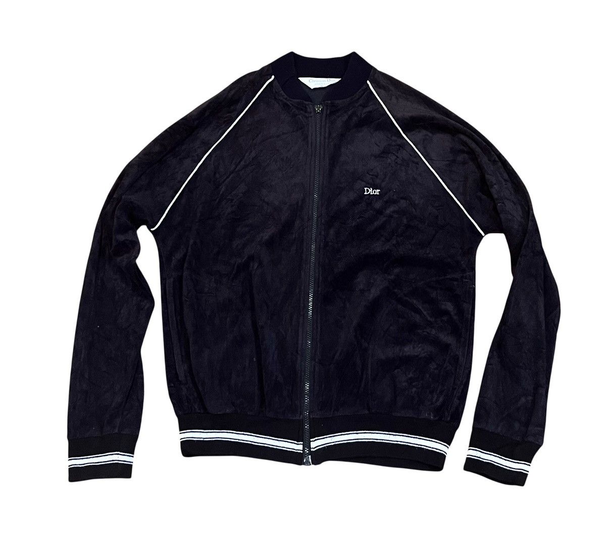 Dior Vintage christian dior logo velvet velour track jacket Size US M / EU 48-50 / 2 - 1 Thumbnail