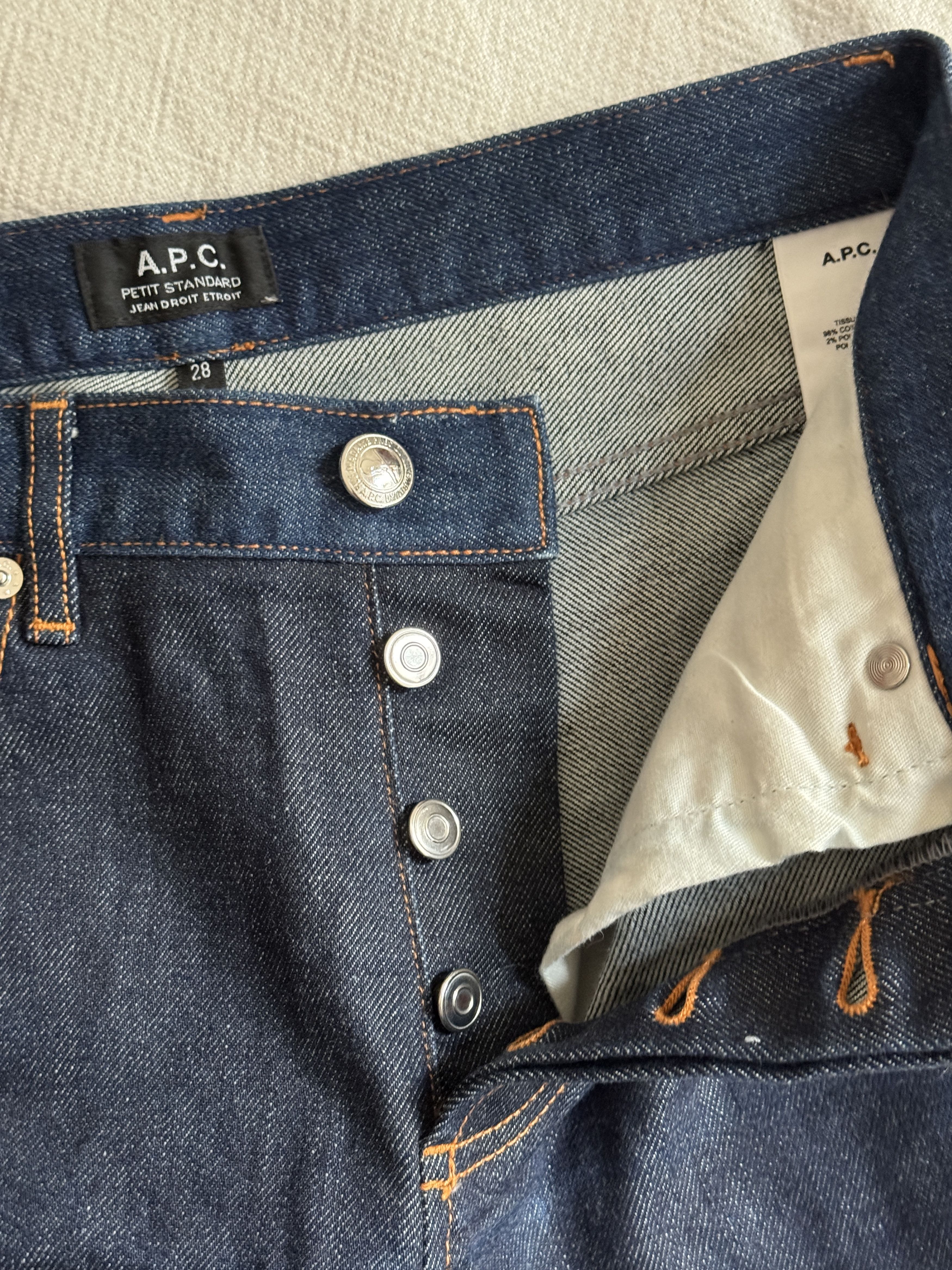 A.P.C. Petit Standard 2 Tone Raw Denim Jeans Size US 28 / EU 44 - 3 Thumbnail