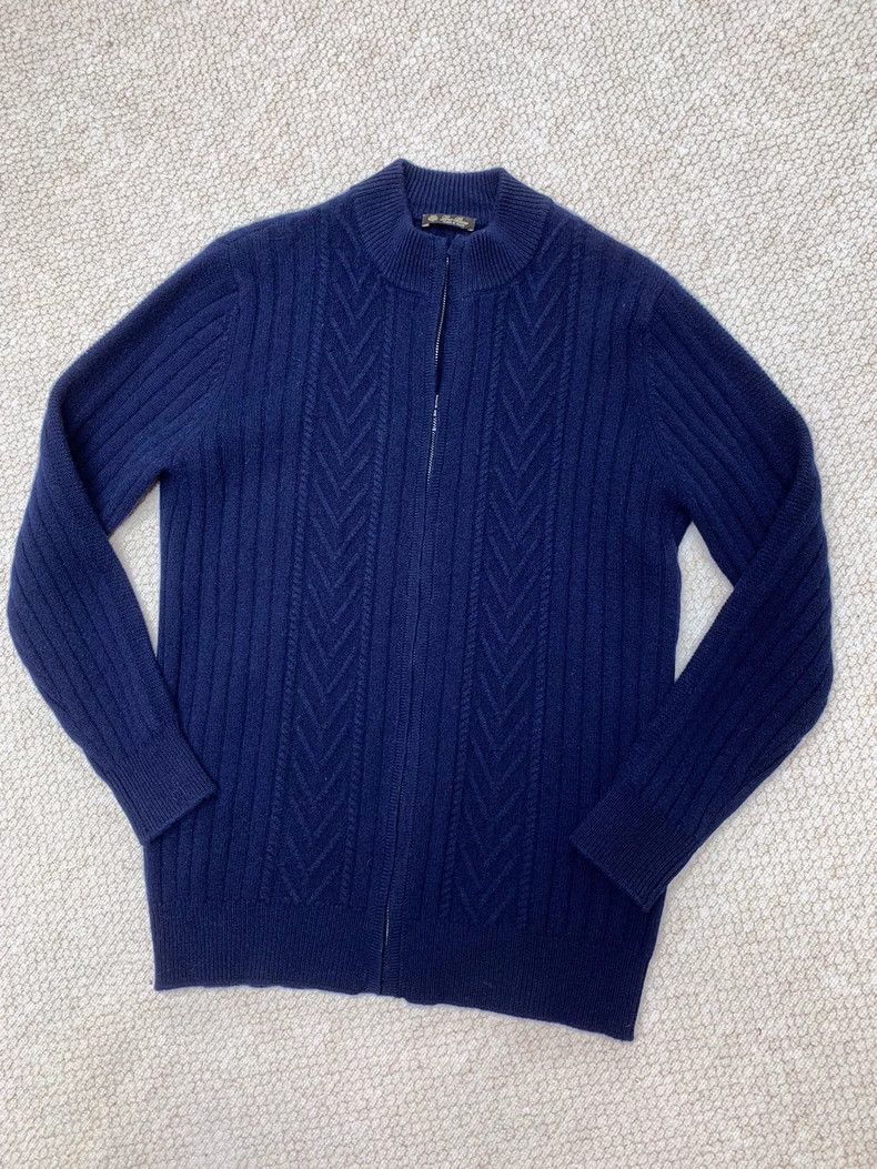 Loro Piana LORO PIANA Lingling full zipper wool cashmere sweater coat Size US L / EU 52-54 / 3 - 5 Thumbnail