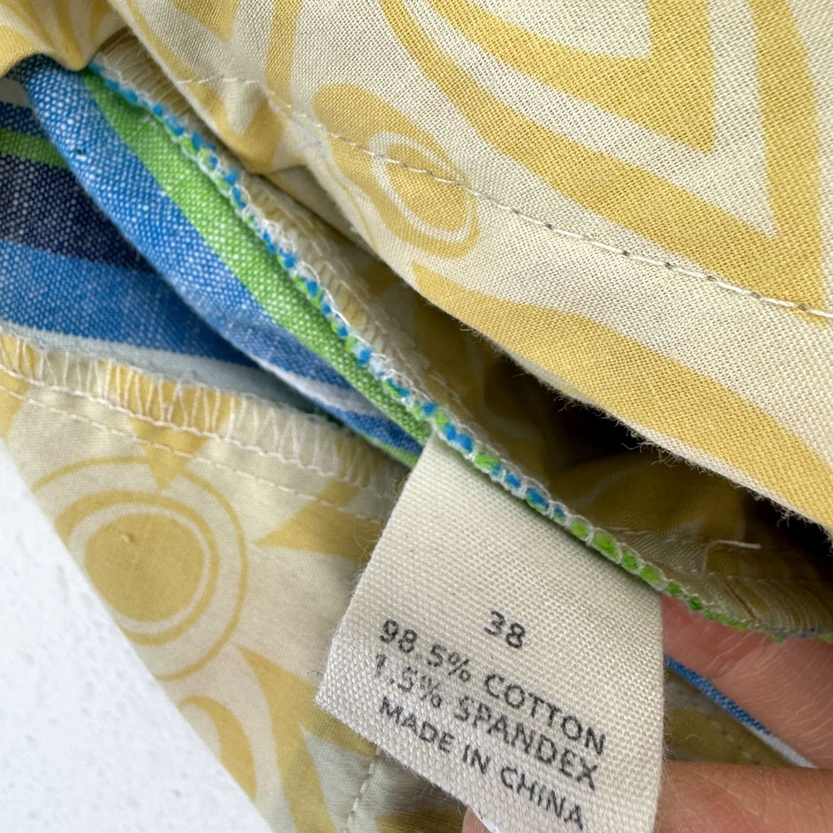 Vintage Loudmouth Golf Shorts Men’s 38 Striped Green Blue Cotton Preppy Stretch Casual Size US 38 / EU 54 - 6 Thumbnail
