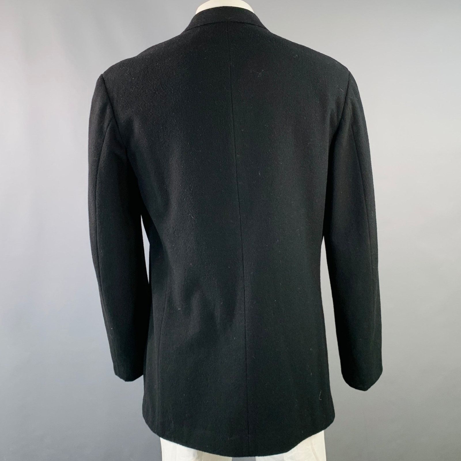 Yohji Yamamoto YOHJI YAMAMOTO Size XL Black Wool Peak Lapel Sport Coat Size 42R - 4 Thumbnail