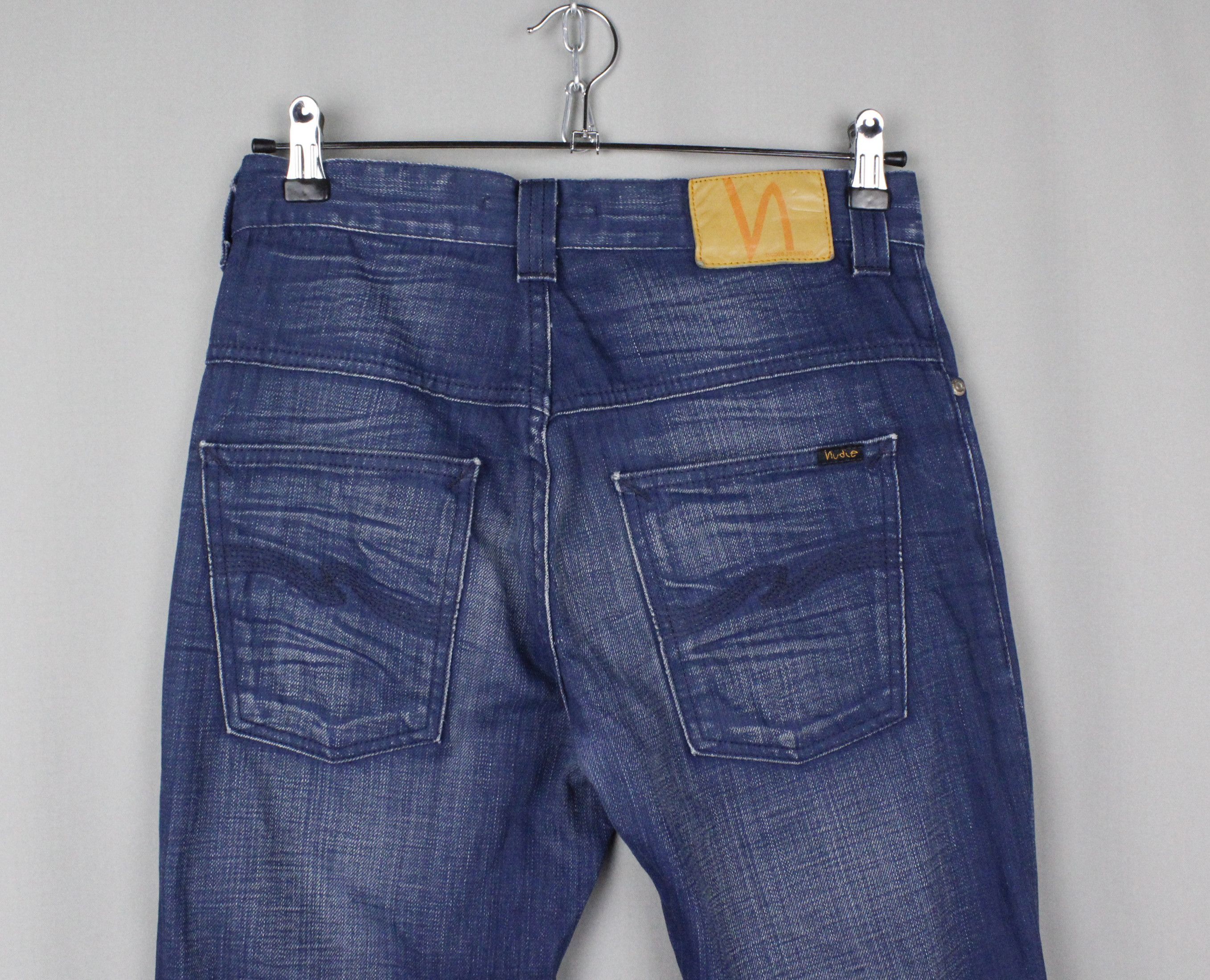 Japanese Brand × Jean × Nudie Jeans Nudie Jeans Indigo Blue Coated Denim Pants Size US 29 - 7 Thumbnail
