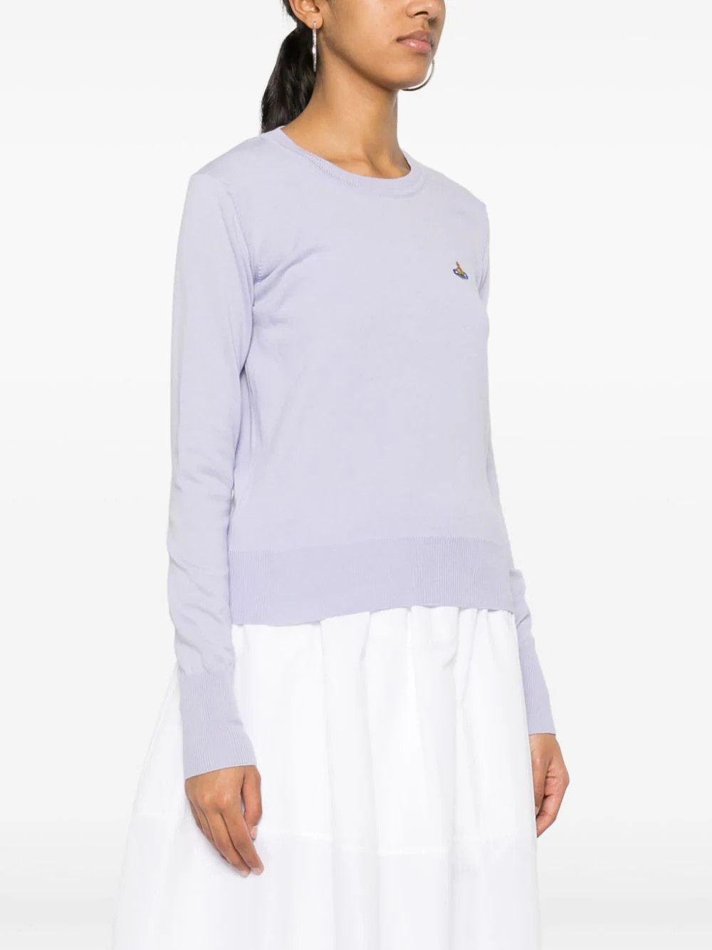 Vivienne Westwood o1s22i1n0924 Embroidered Logo Pullover Sweater in Purple Size XS / US 0-2 / IT 36-38 - 3 Thumbnail