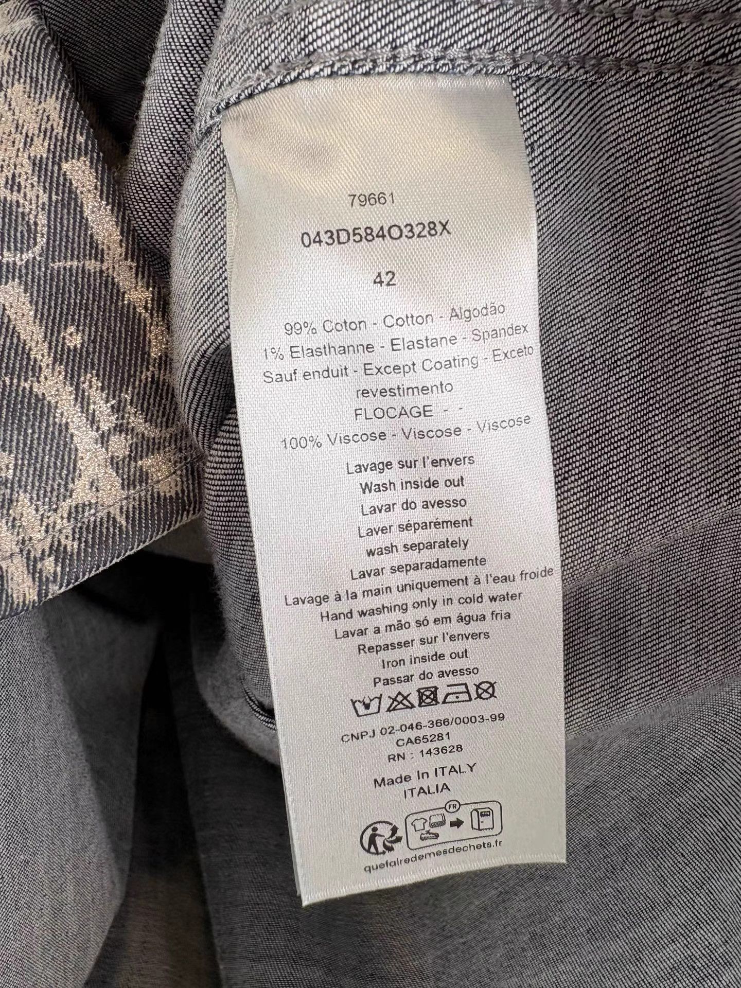 Dior DIOR Glitter Monogram Long Sleeve Shirt Jacket Size US XS / EU 42 / 0 - 6 Thumbnail