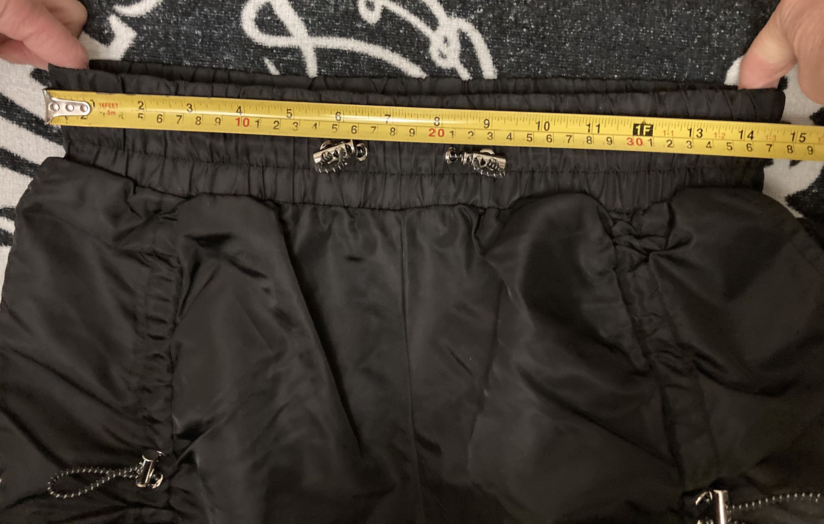 Maniere De Vior Maniere De Voir Nylon Bungee Ruched Cargo Pants - Black Size 28" / US 6 / IT 42 - 10 Thumbnail