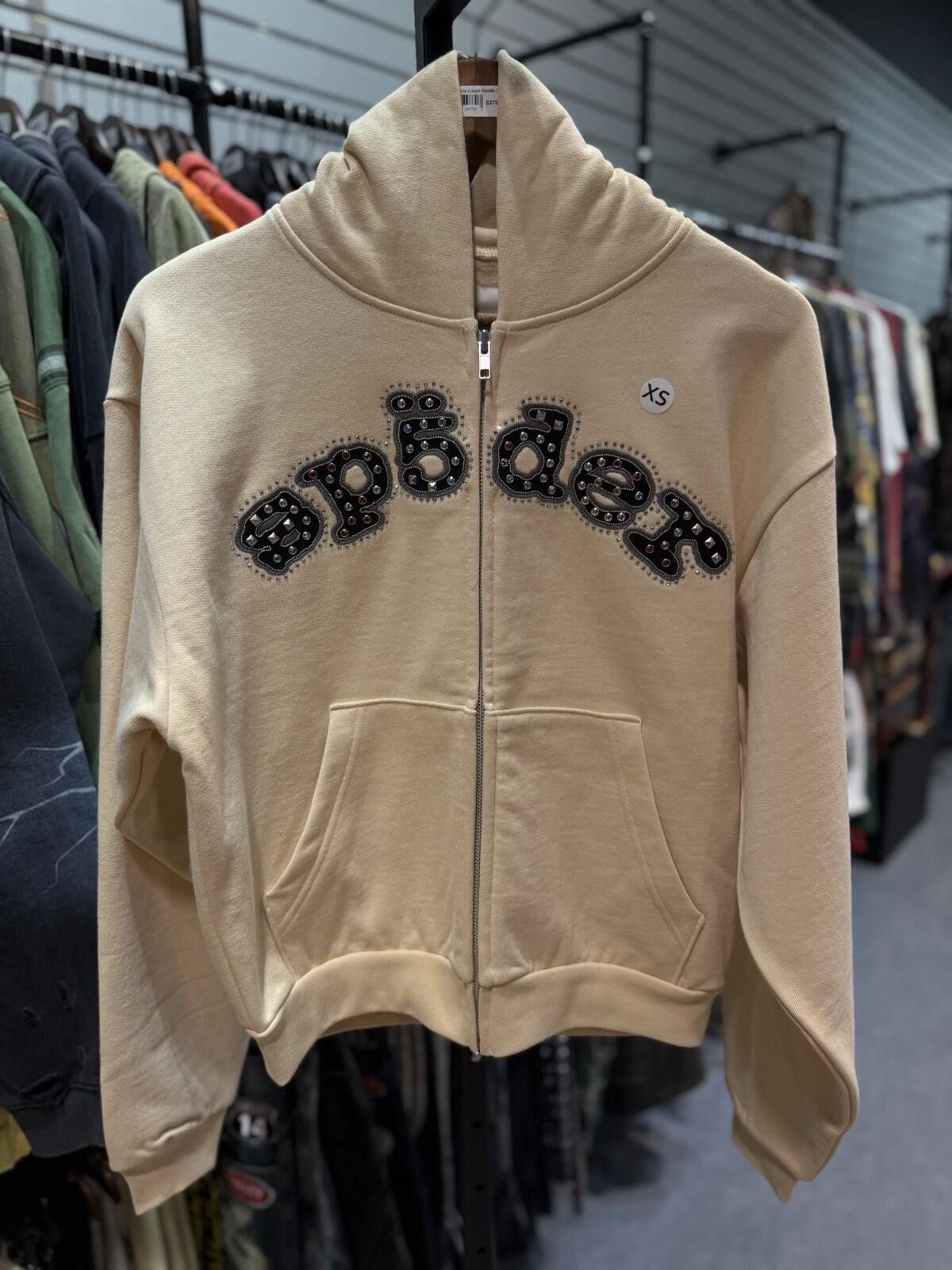 Sp5der Sp5der Cream Stone Zip Up Hoodie Size (XS) 2026 Size US XS / EU 42 / 0 - 2 Thumbnail