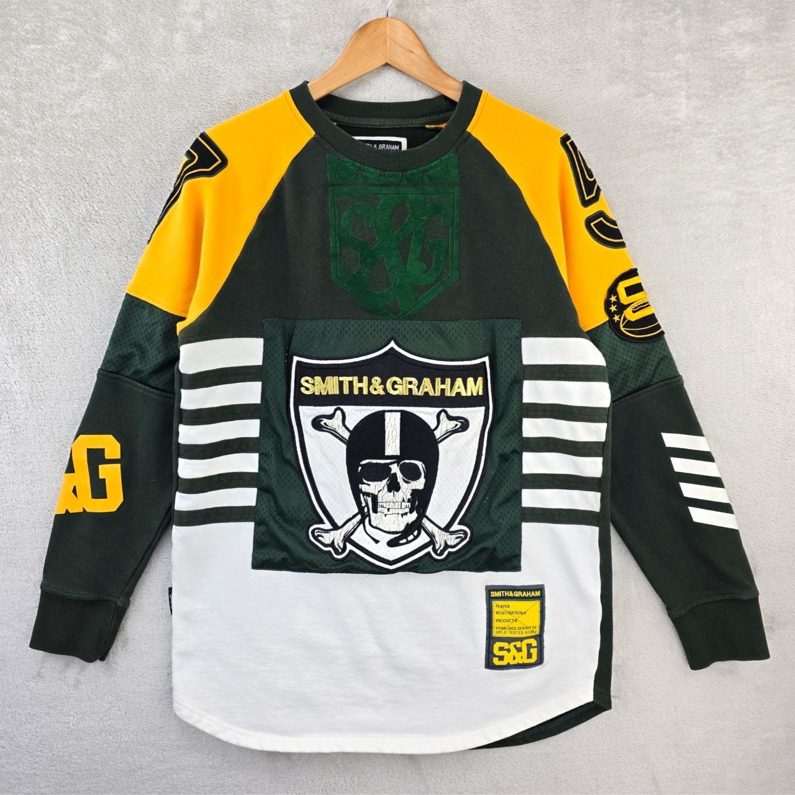 Other Smith & Graham Jersey Sweater Mens Large Green Yellow Skull Size US L / EU 52-54 / 3 - 1 Thumbnail